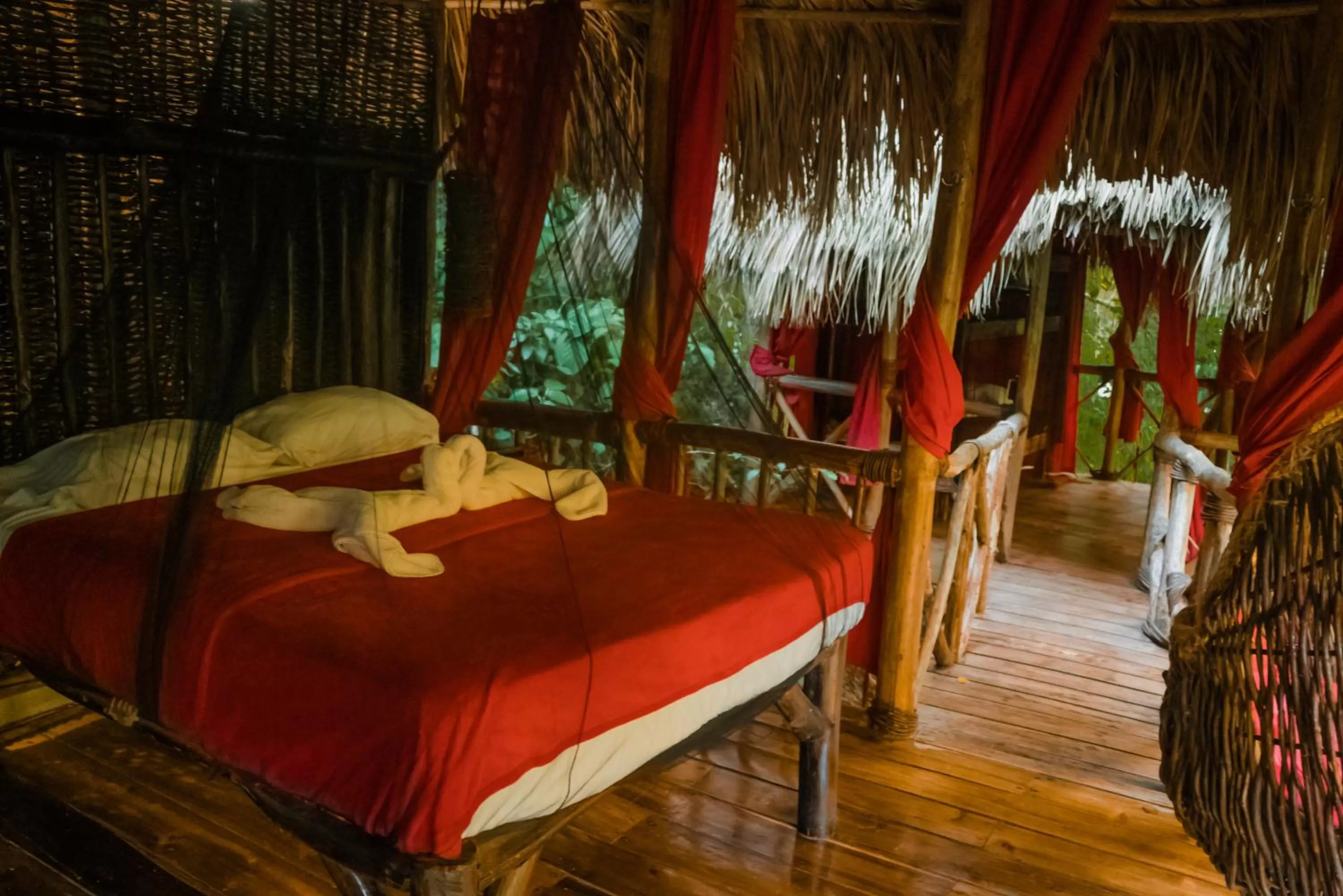 Bed in Dominican Tree House Village