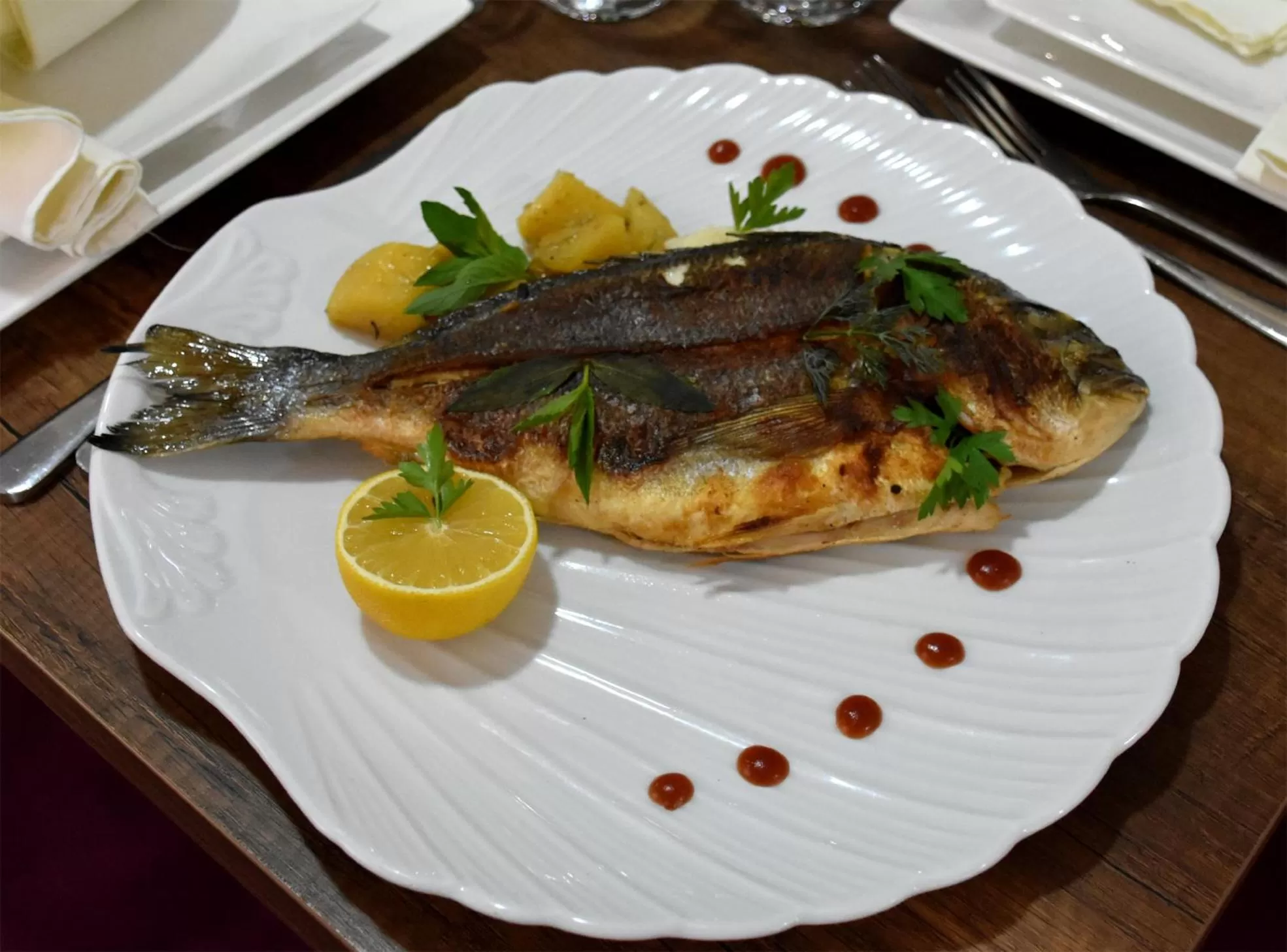 Food in Hotel and winery LOZAR