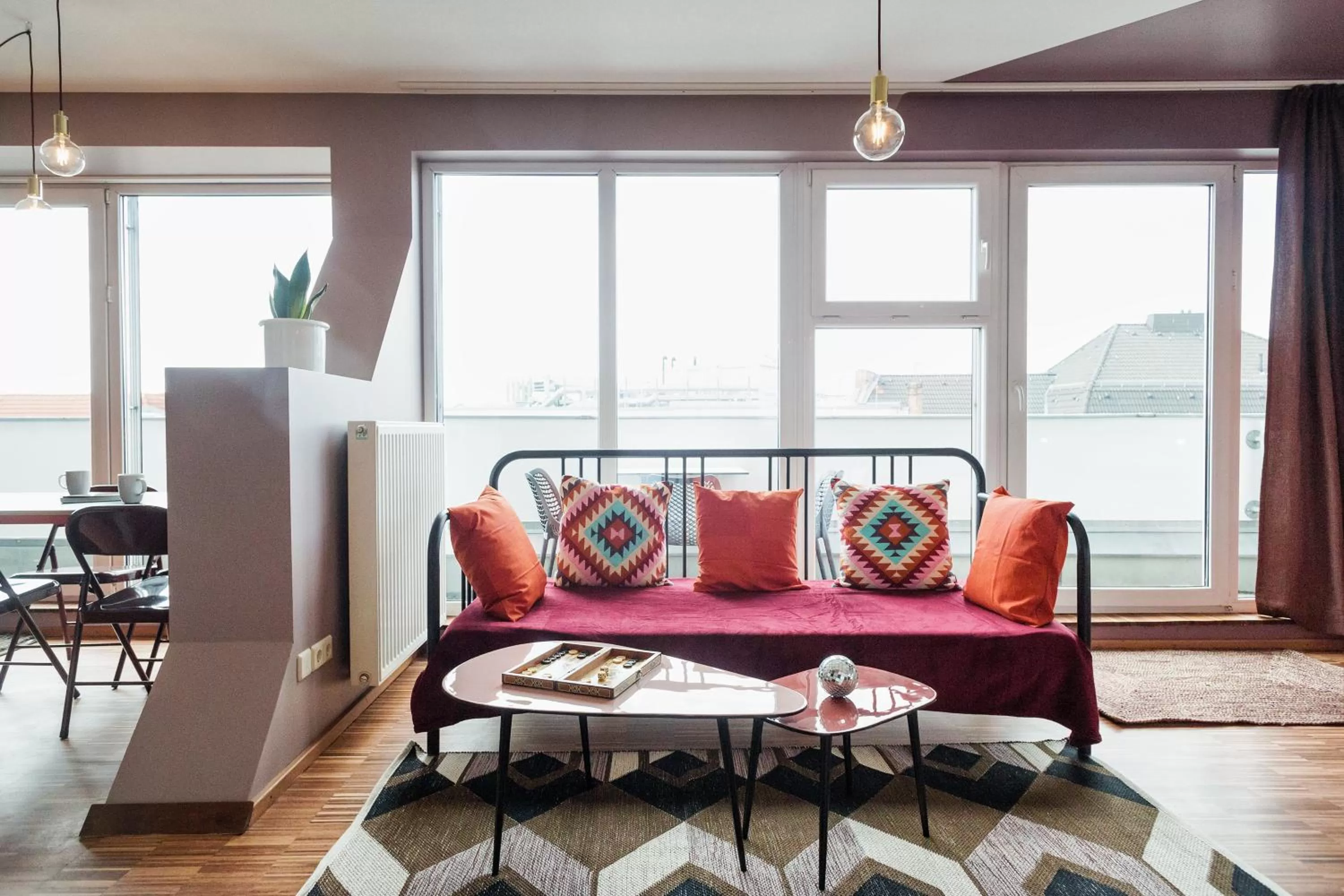 Living room in The Circus Hostel