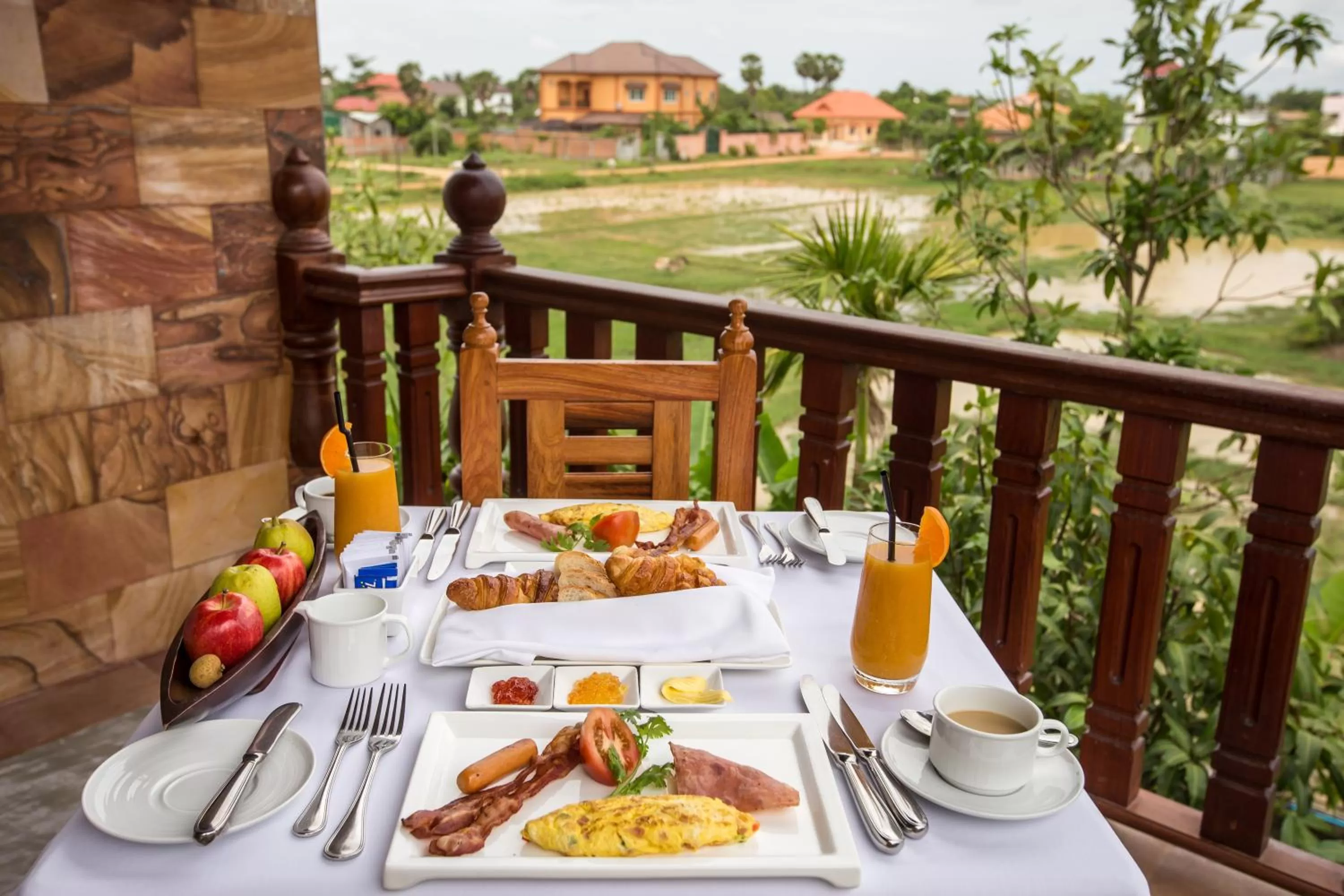 Buffet breakfast, Balcony/Terrace in Angkor Style Resort