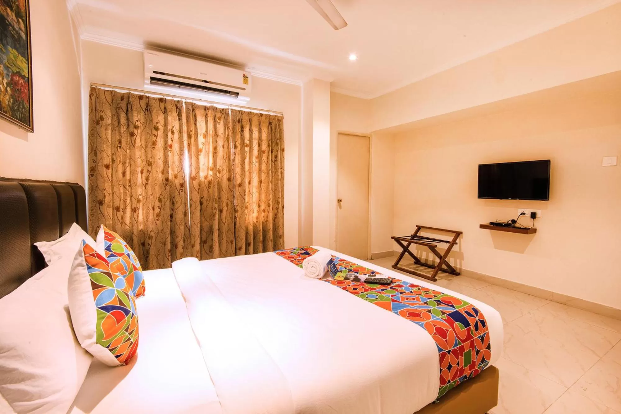 TV and multimedia, Bed in Fabhotel Blossoms Service Apartment - T Nagar
