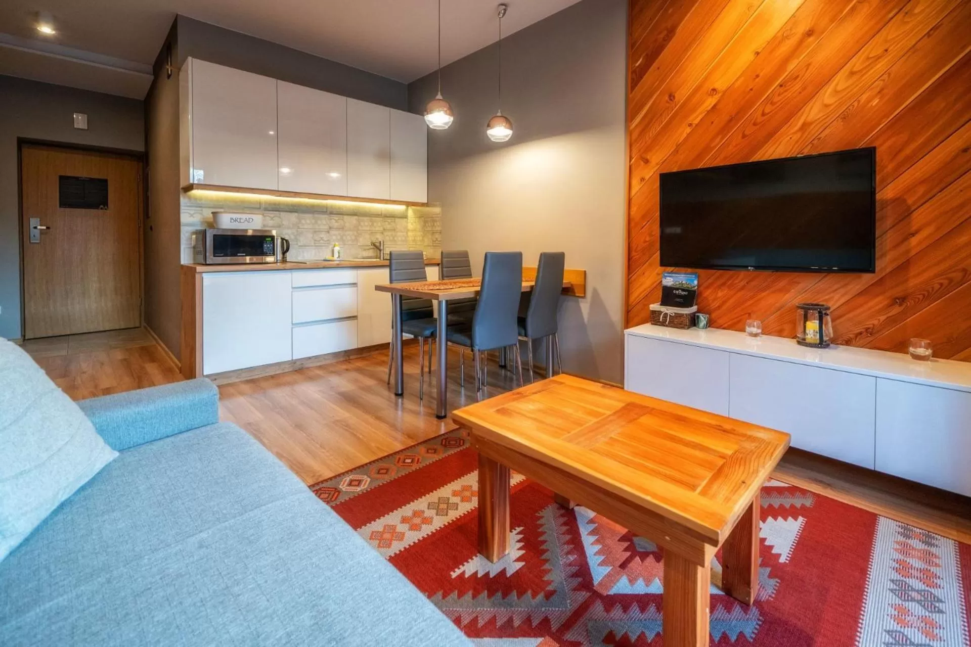 Kitchen or kitchenette in Aparthotel Giewont