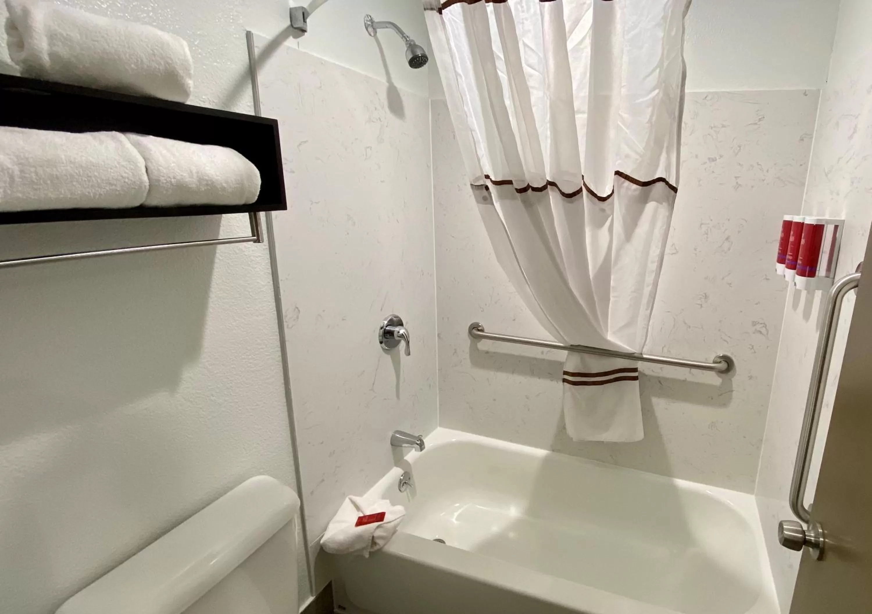 Bathroom in SureStay Hotel by Best Western Santa Cruz