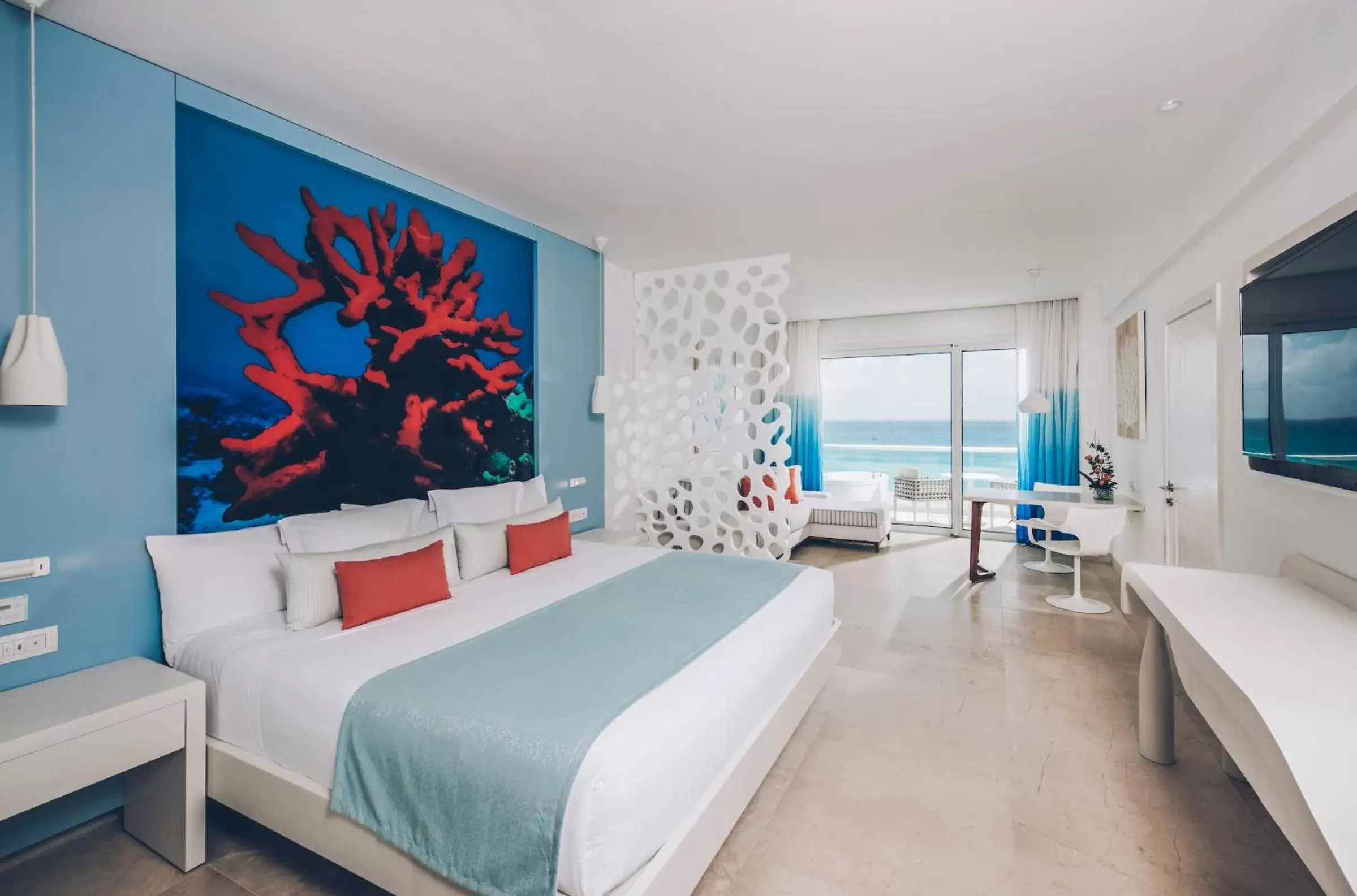 Junior Suite Ocean Front Corner (3 Adults) in Coral Level at Iberostar Selection Cancun Junior Suite Ocean Front Corner (3 Adults) in Coral Level at Iberostar Selection Cancun