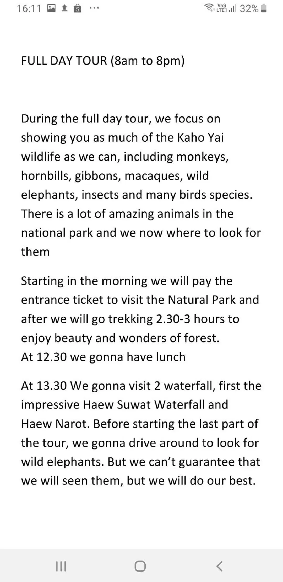 Pakchong hostel & wildlife tour