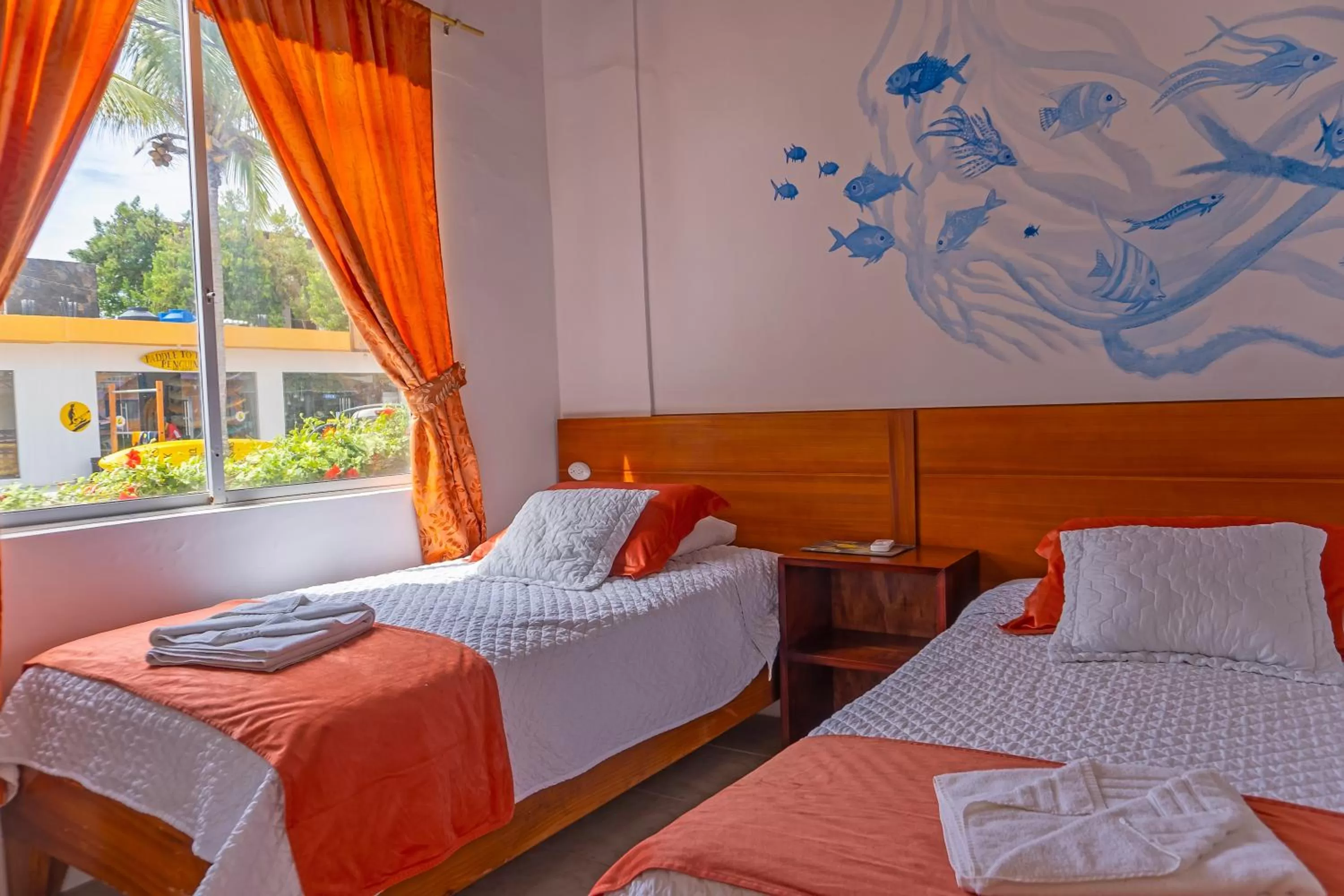 Bed in Hotel Coral Blanco with high speed internet Starlink