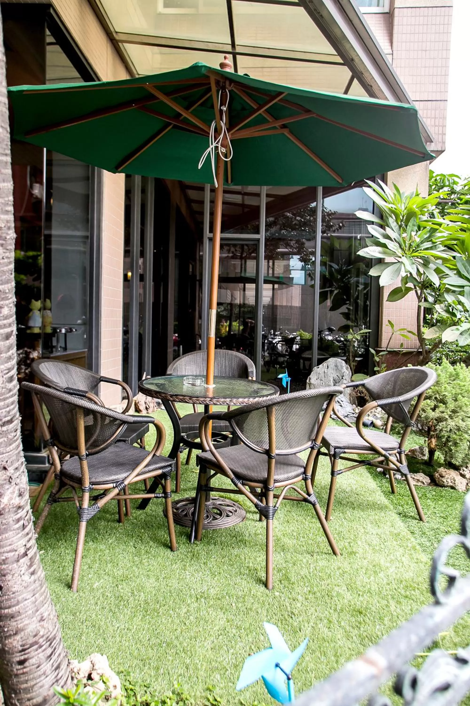 Patio in Huang Shin Business Hotel-Chung Kang