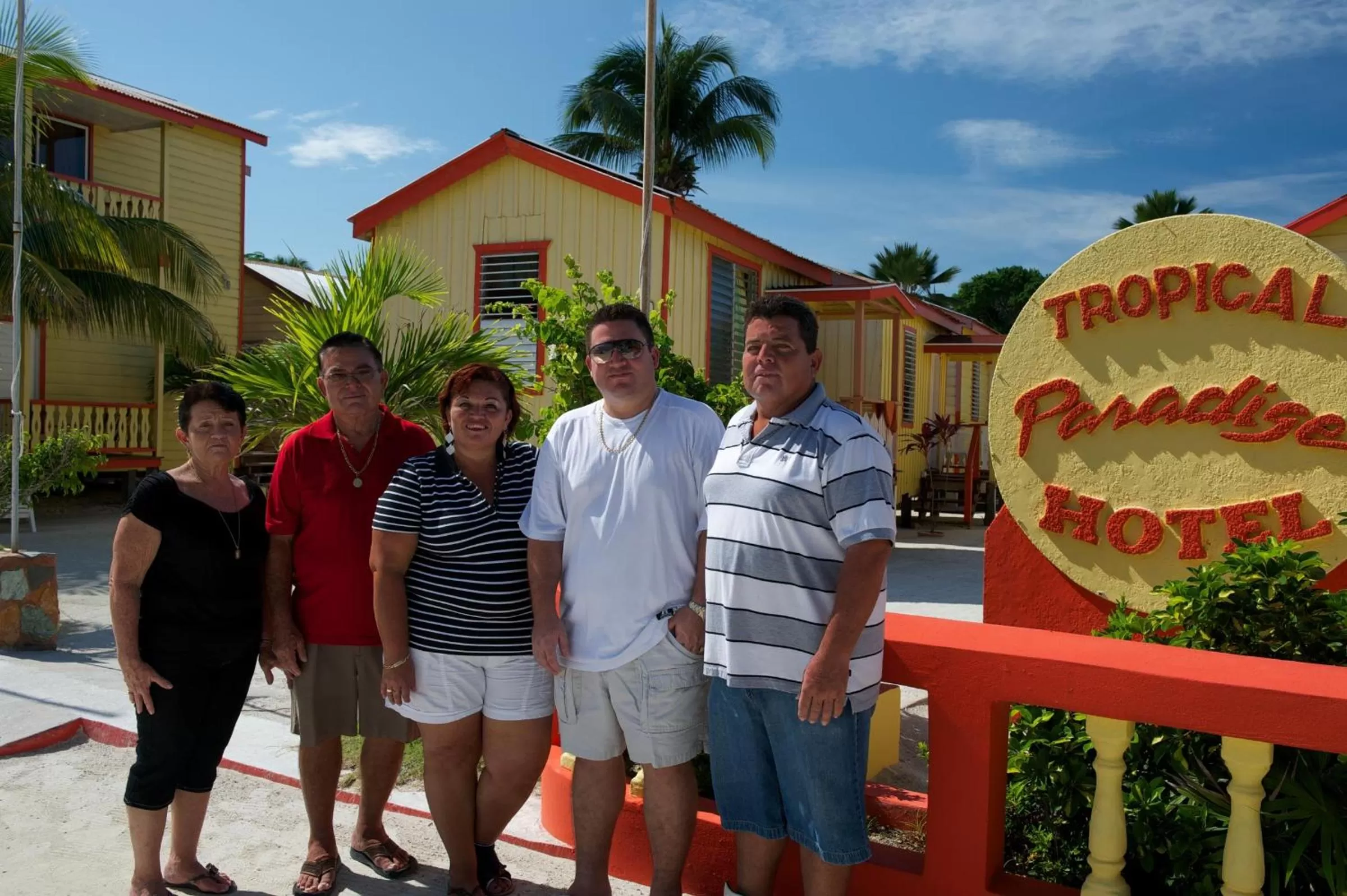Family in Tropical Paradise