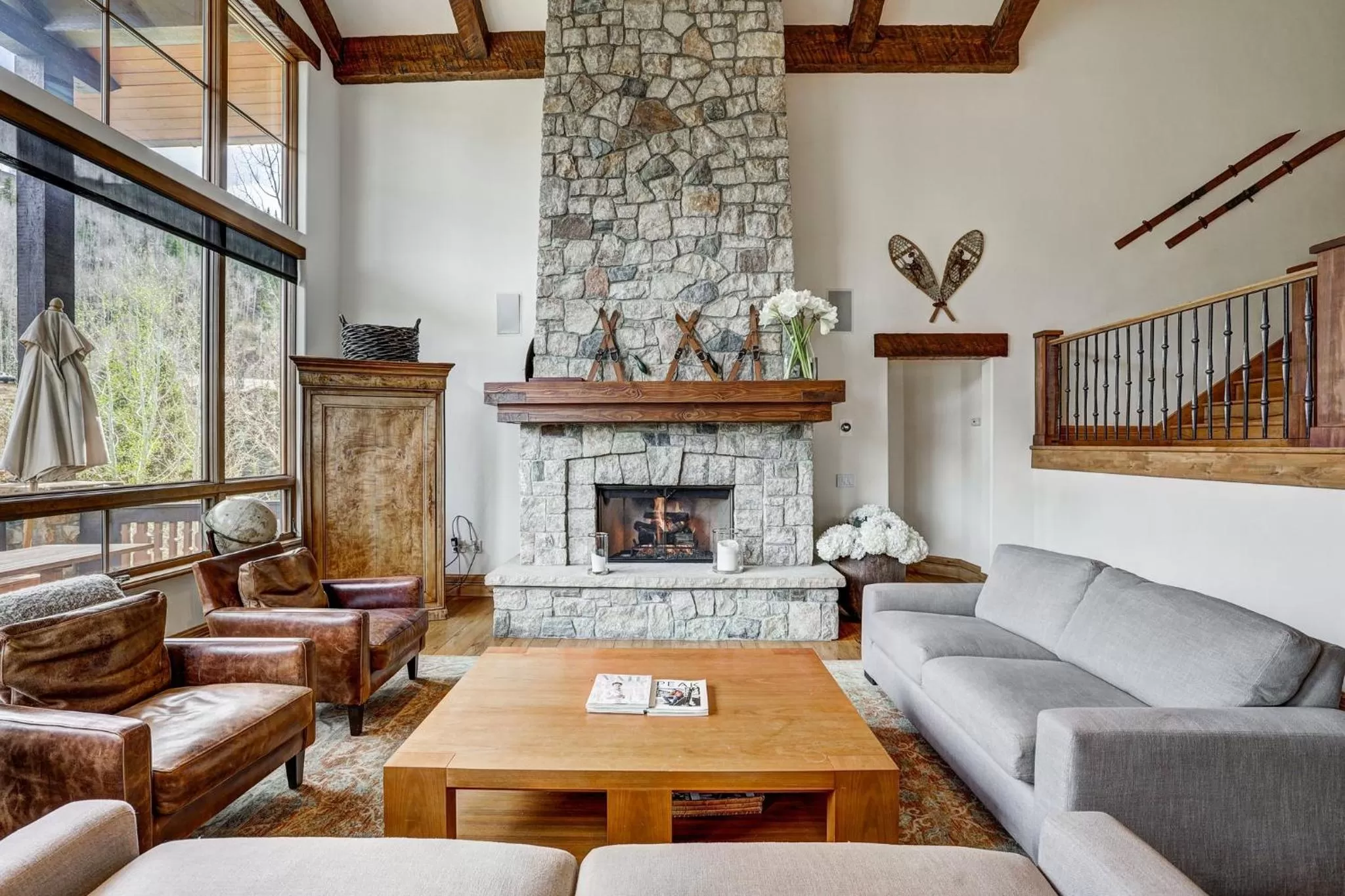 Living room in The Arrabelle at Vail Square, a RockResort, by Vail Resorts