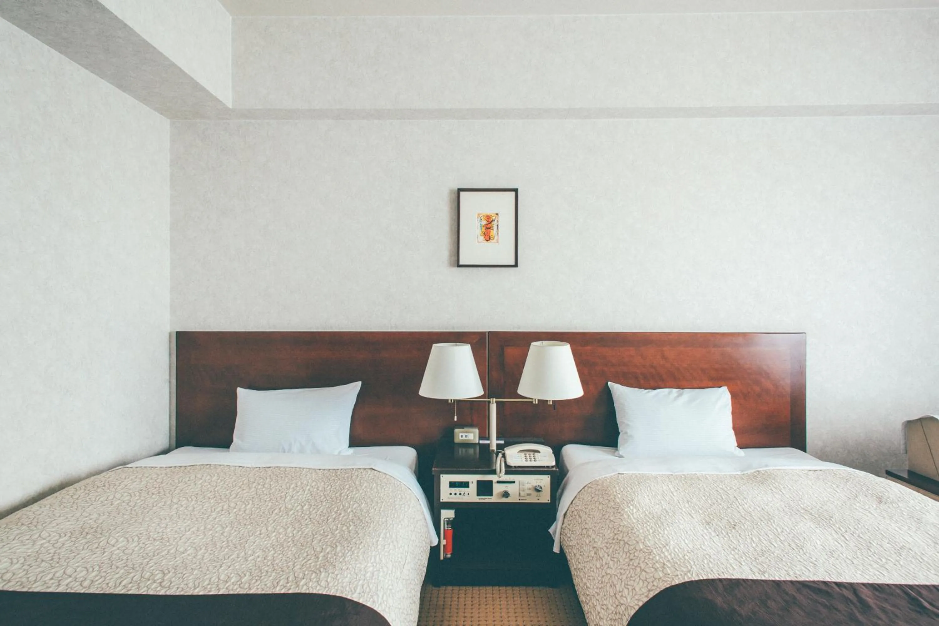 Bed in Kanazawa Kokusai Hotel