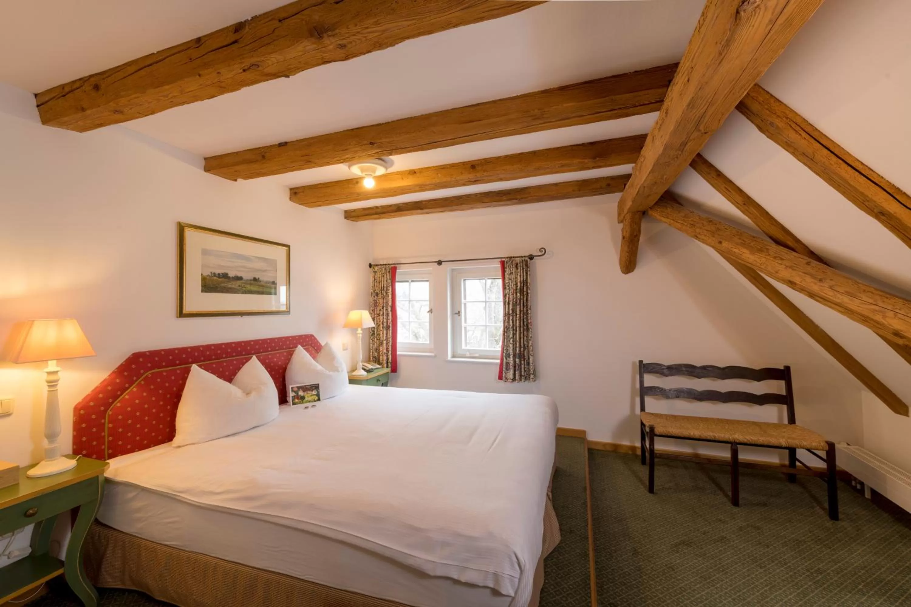 Bedroom, Bed in Hotel & Restaurant Alte Rheinmühle