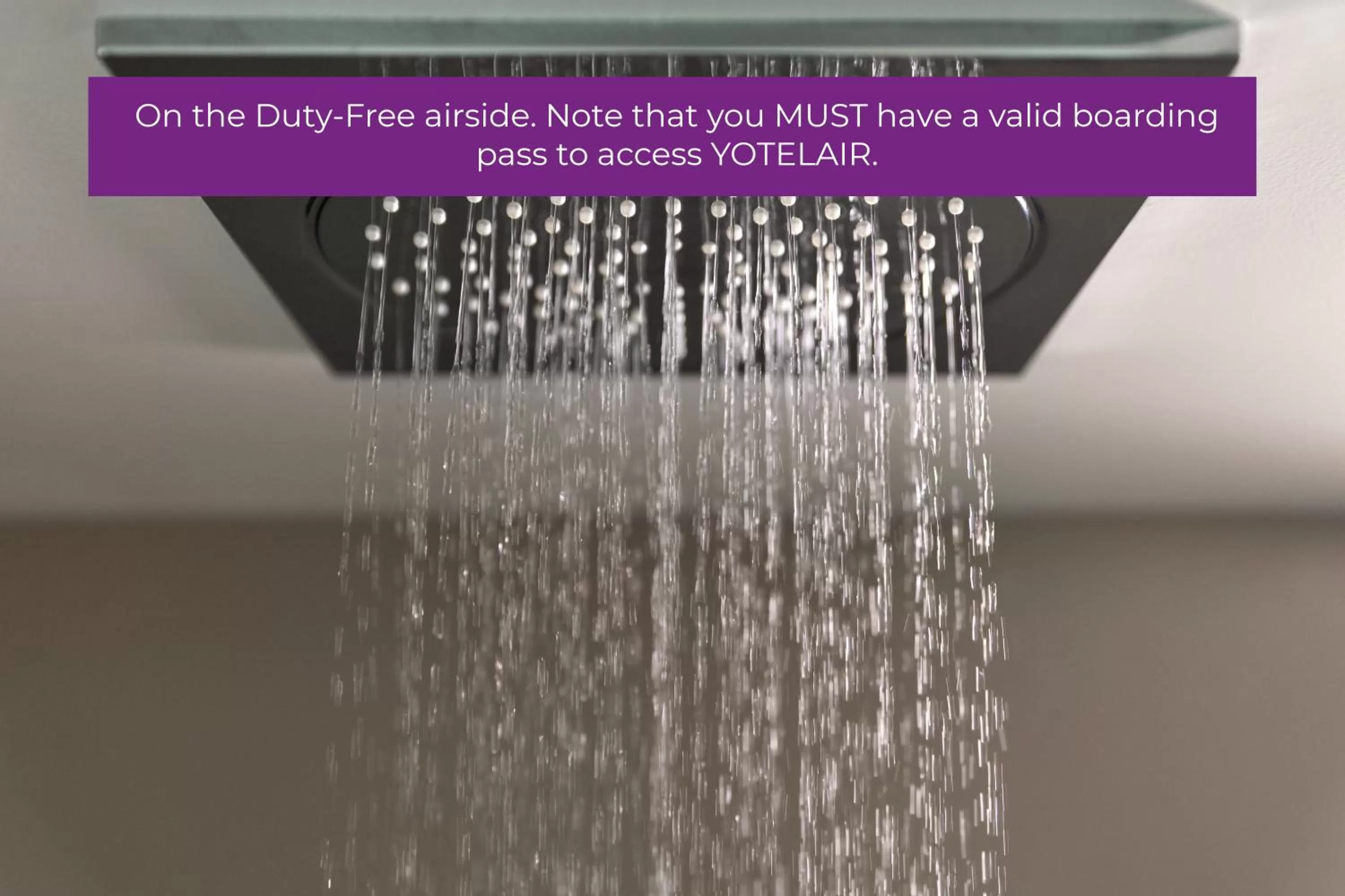 Shower in YOTELAIR Istanbul Airport, Duty free - International Transit area