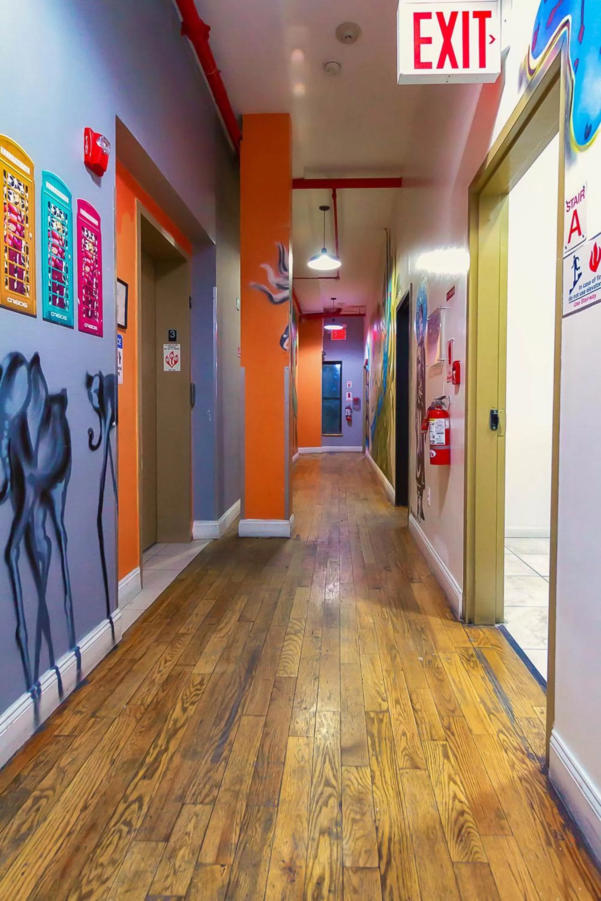 elevator in NY Moore Hostel