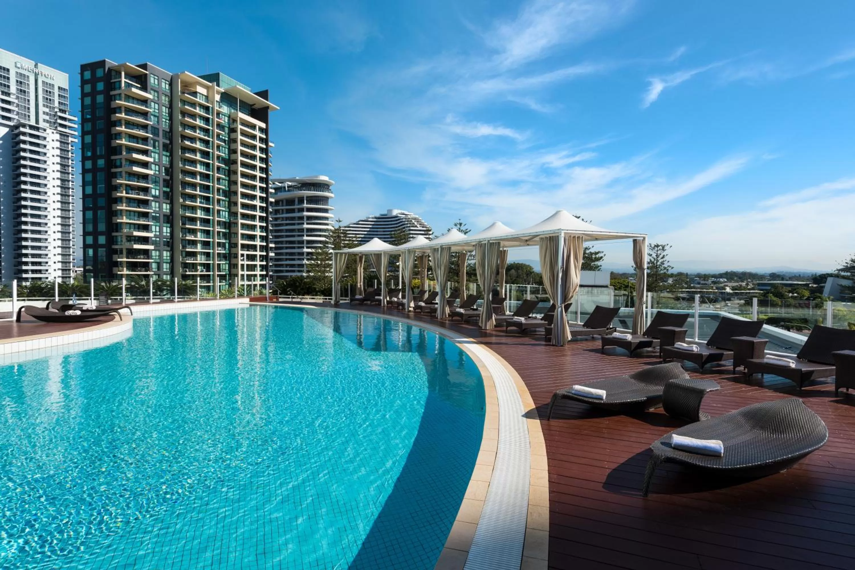 Pool view in Sofitel Gold Coast Broadbeach