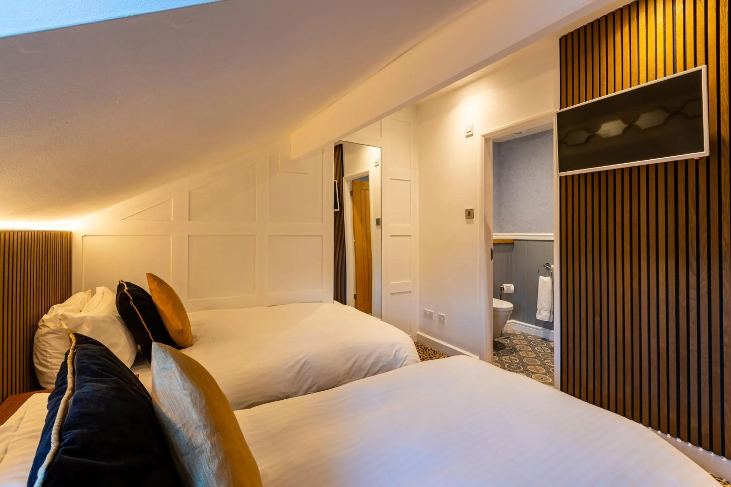 Bedroom, Bed in Holly Lodge Guest House with FREE off site health club