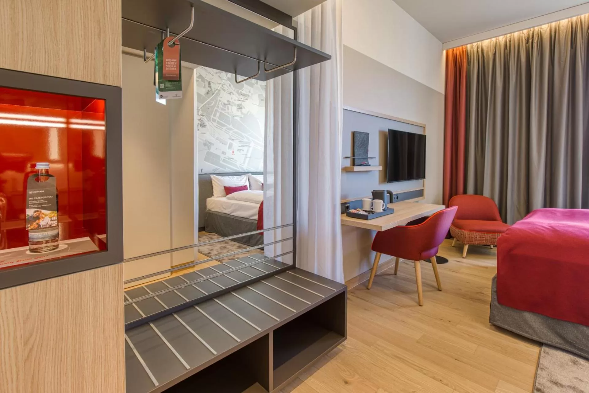 Photo of the whole room, Bed in IntercityHotel Berlin Airport BER Terminal 1 & 2