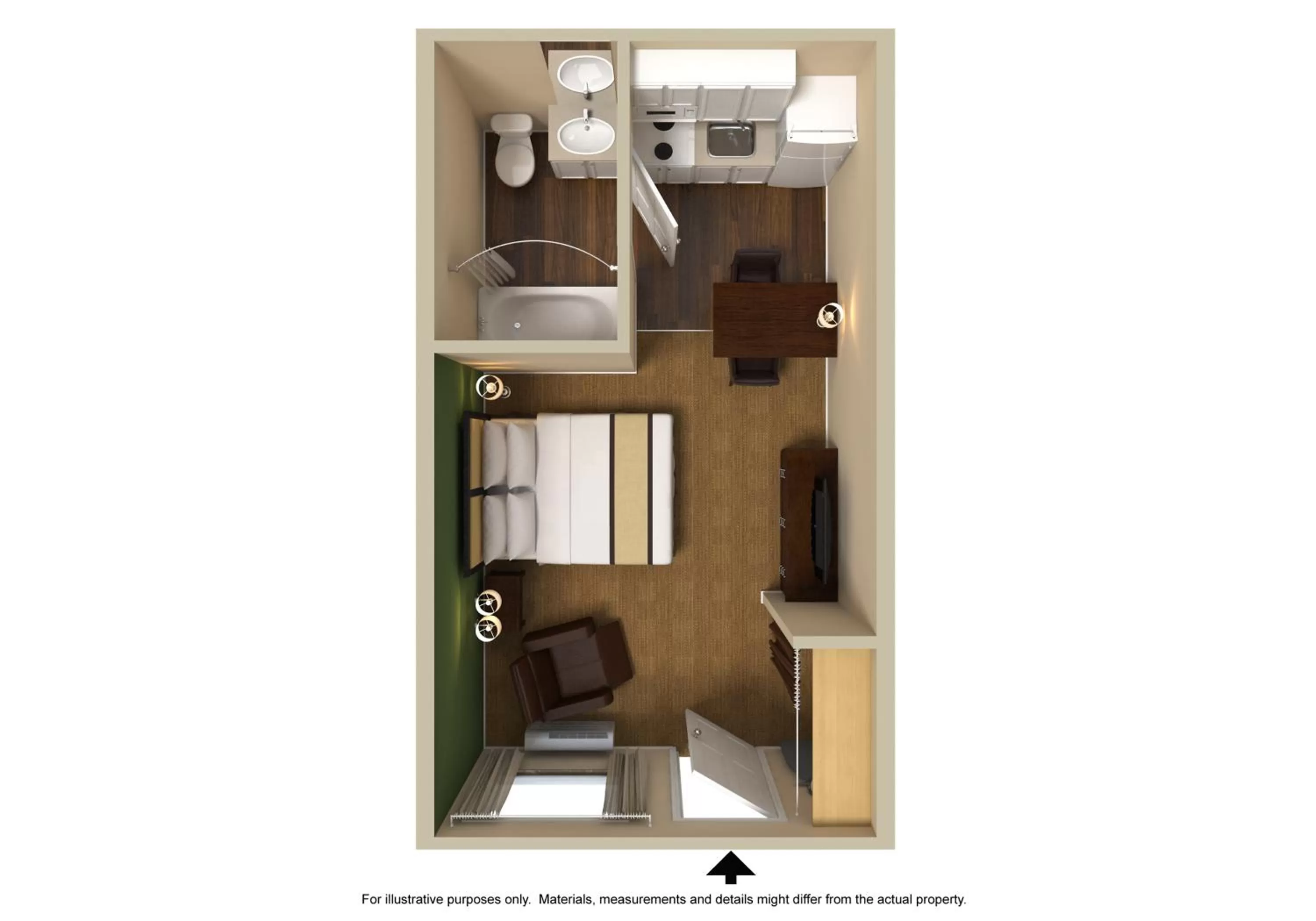 Floor plan in Extended Stay America Select Suites - Washington, DC - Sterling - Dulles