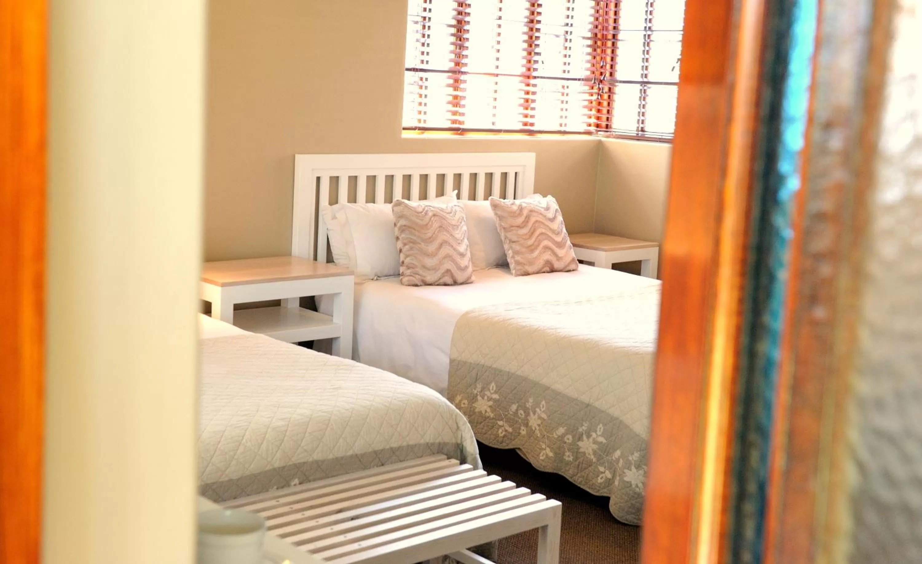 Decorative detail, Bed in Beachwalk Bed and Breakfast - #Solar Energy #No Loadshedding