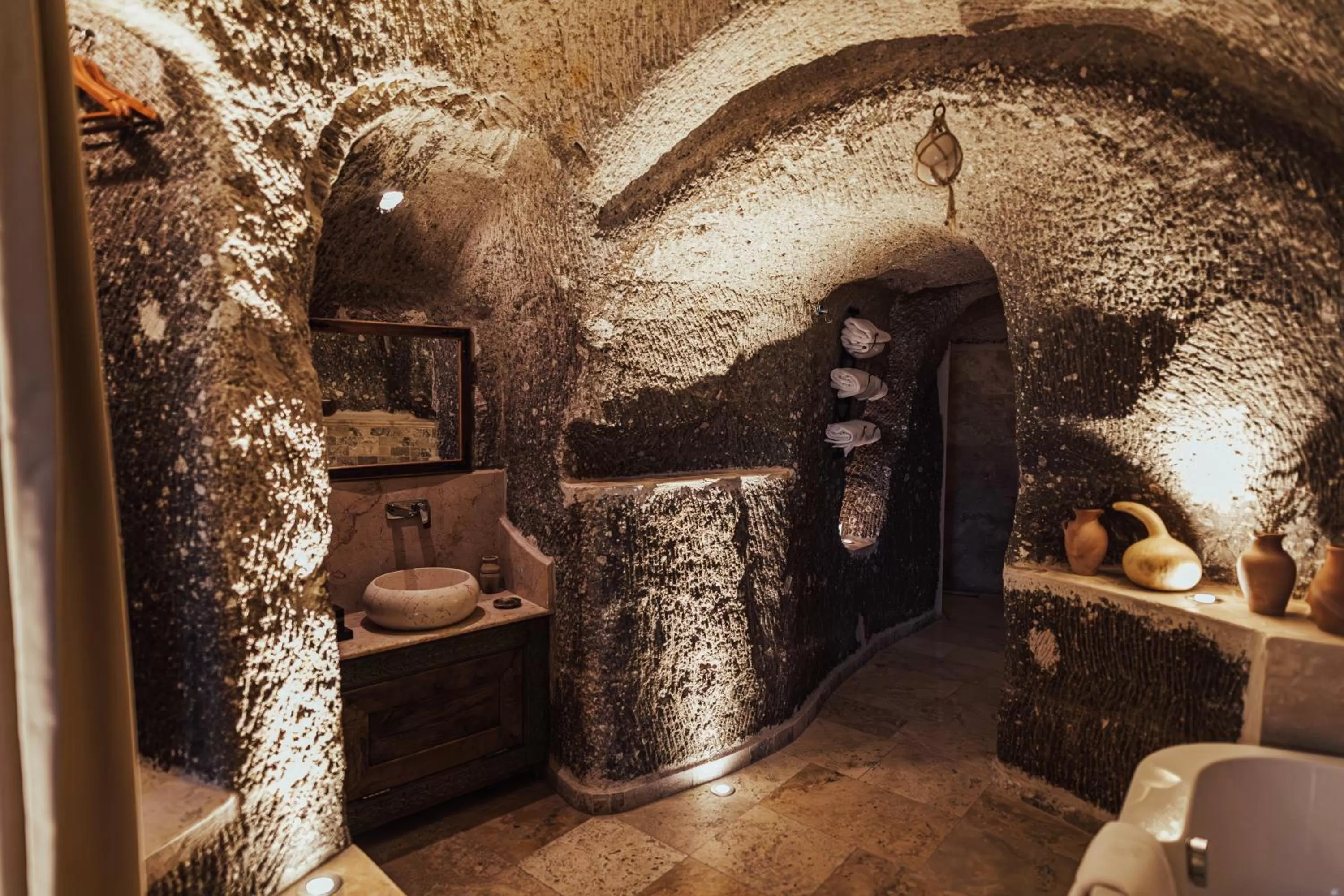 Bathroom in Şah Saray Cave Suites Halal Hotel