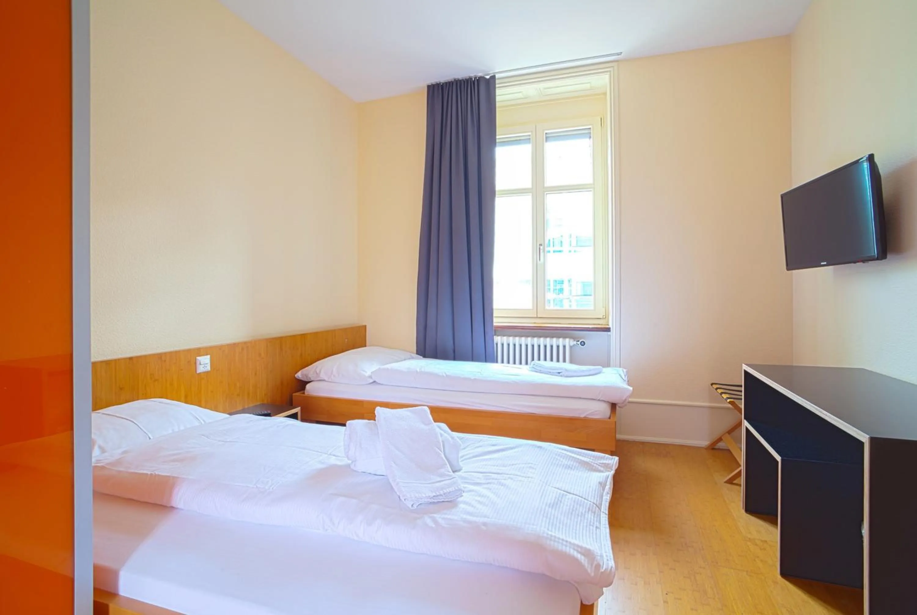 Photo of the whole room, Bed in easyHotel Basel - self service and self check-in