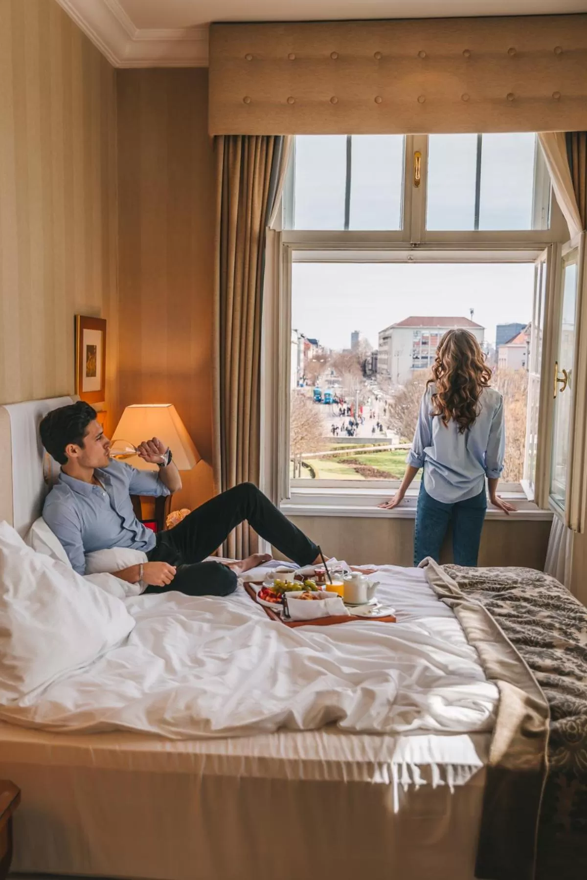 room service, Bed in Esplanade Zagreb Hotel