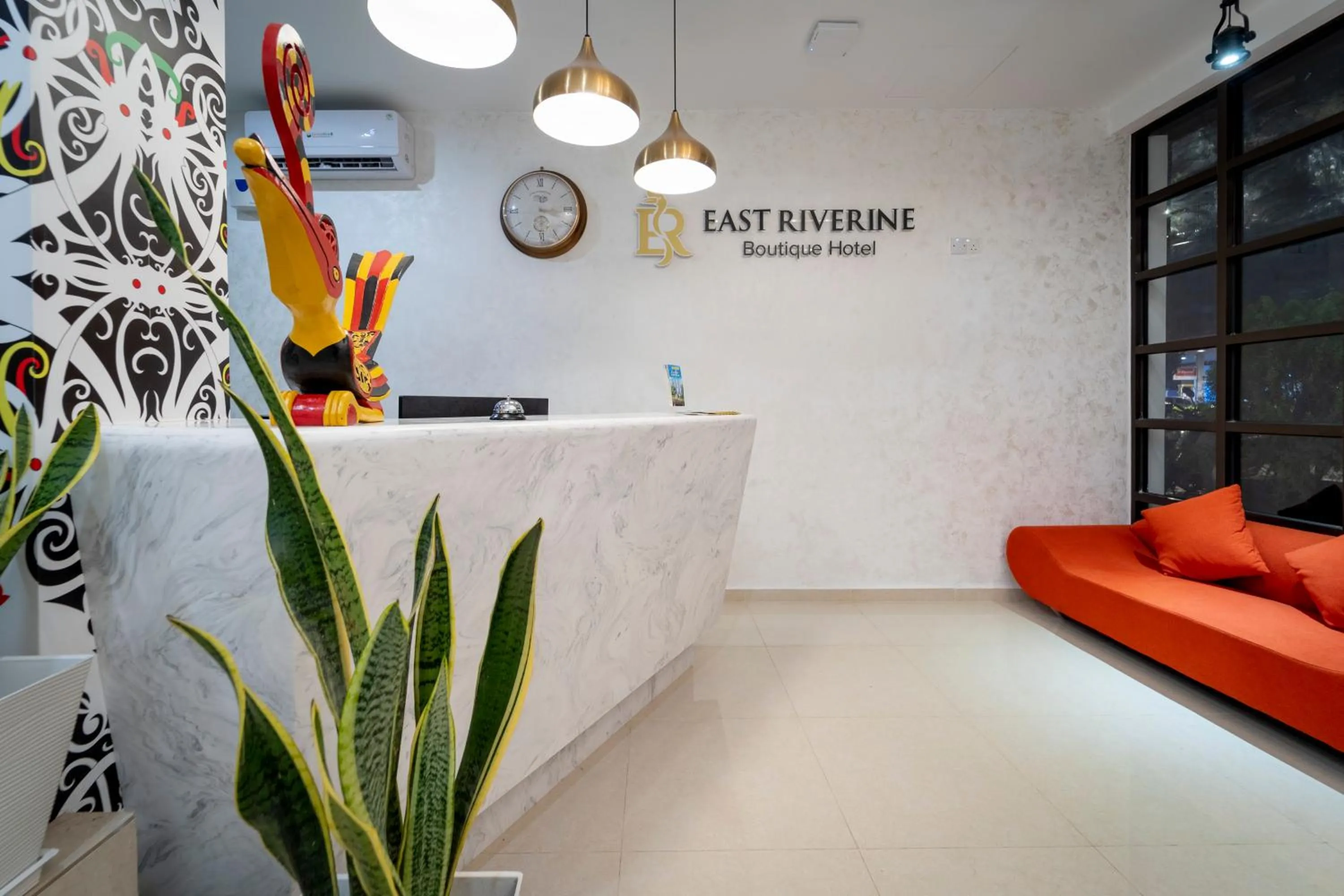 Lobby or reception in East Riverine Boutique Hotel
