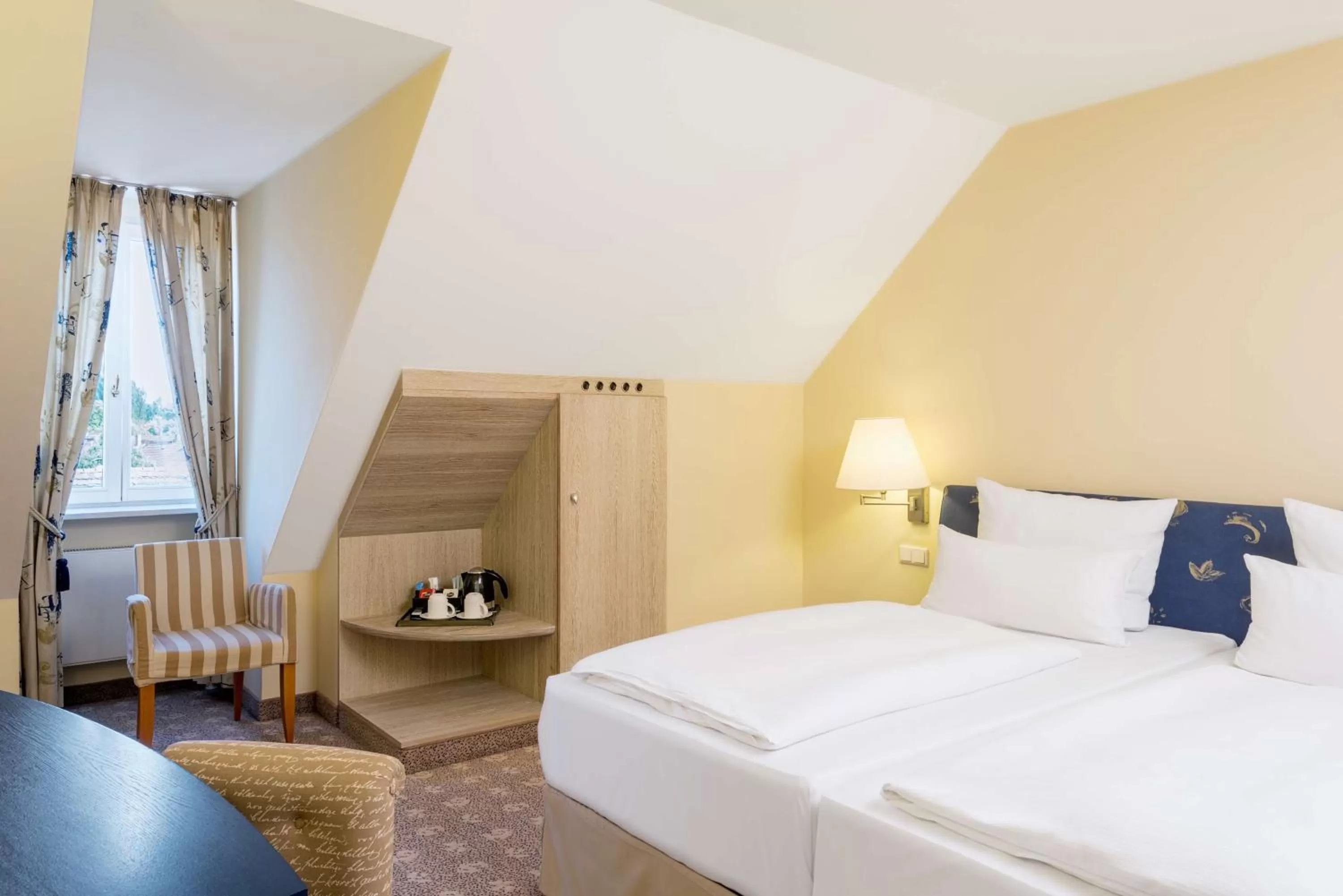 Photo of the whole room, Bed in NH Potsdam