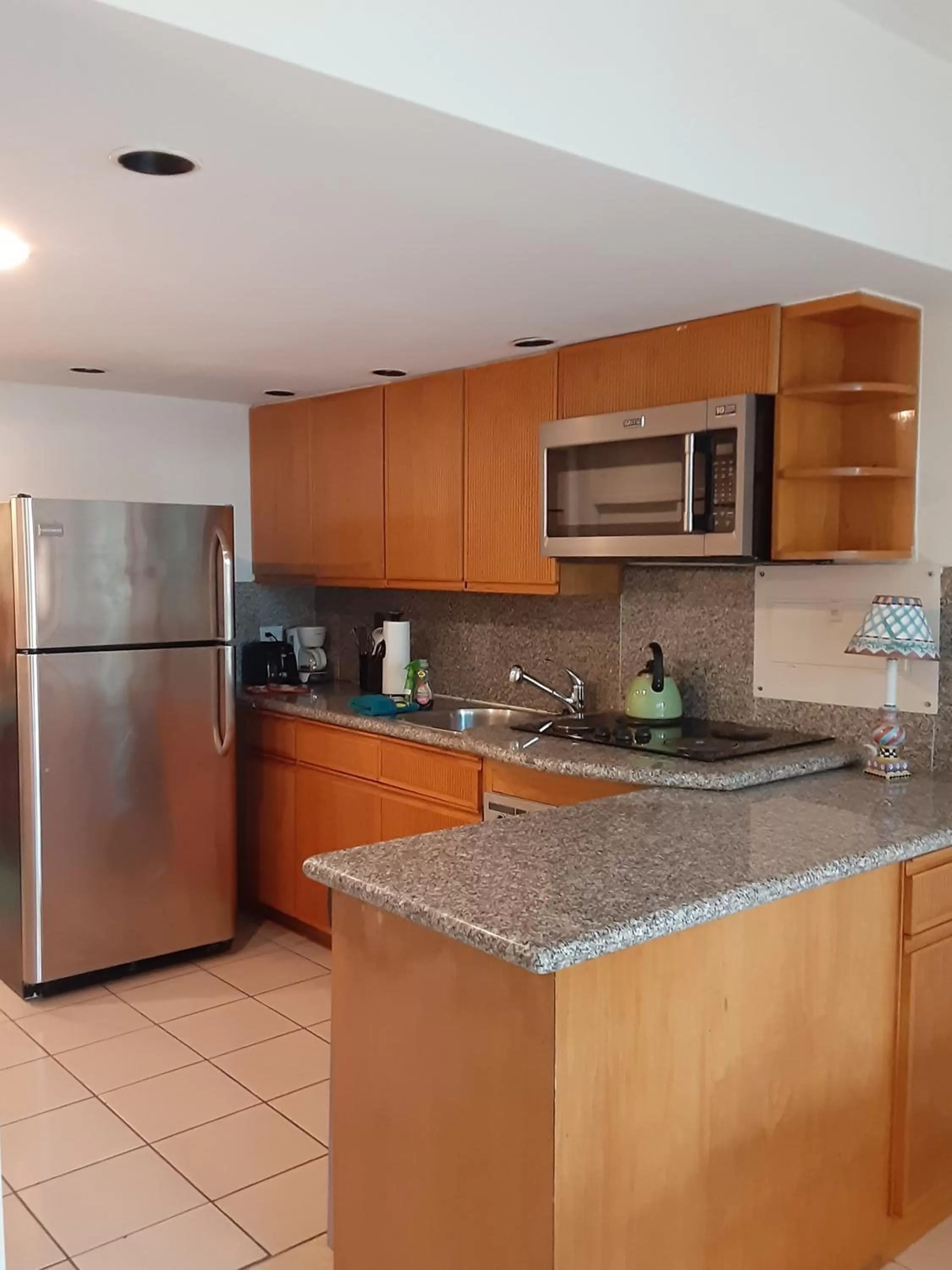 Kitchen or kitchenette in Manhattan Tower Apartment Hotel