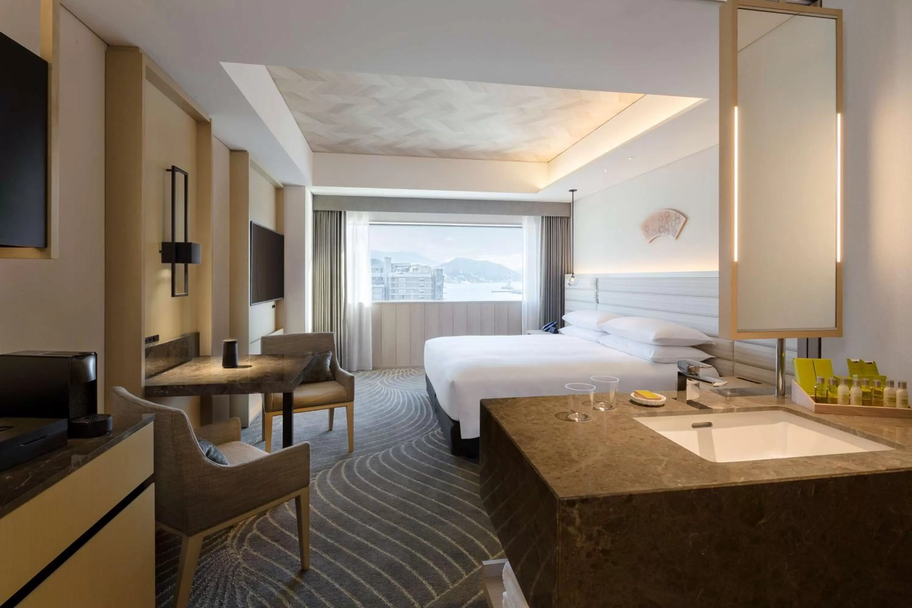 Bedroom, Bed in Hilton Nagasaki