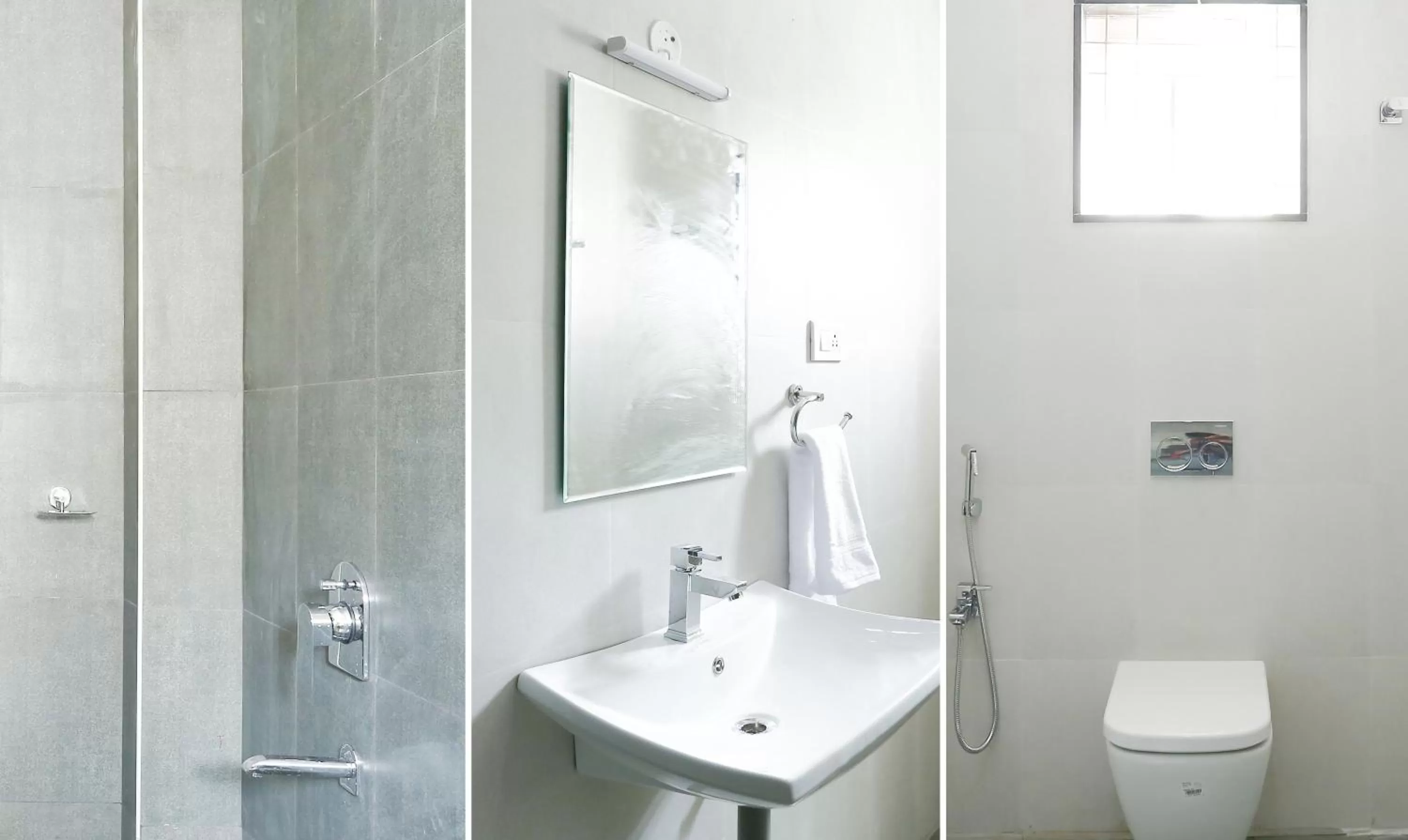 Bathroom in Treebo Hi Line Apartments Kalapatti