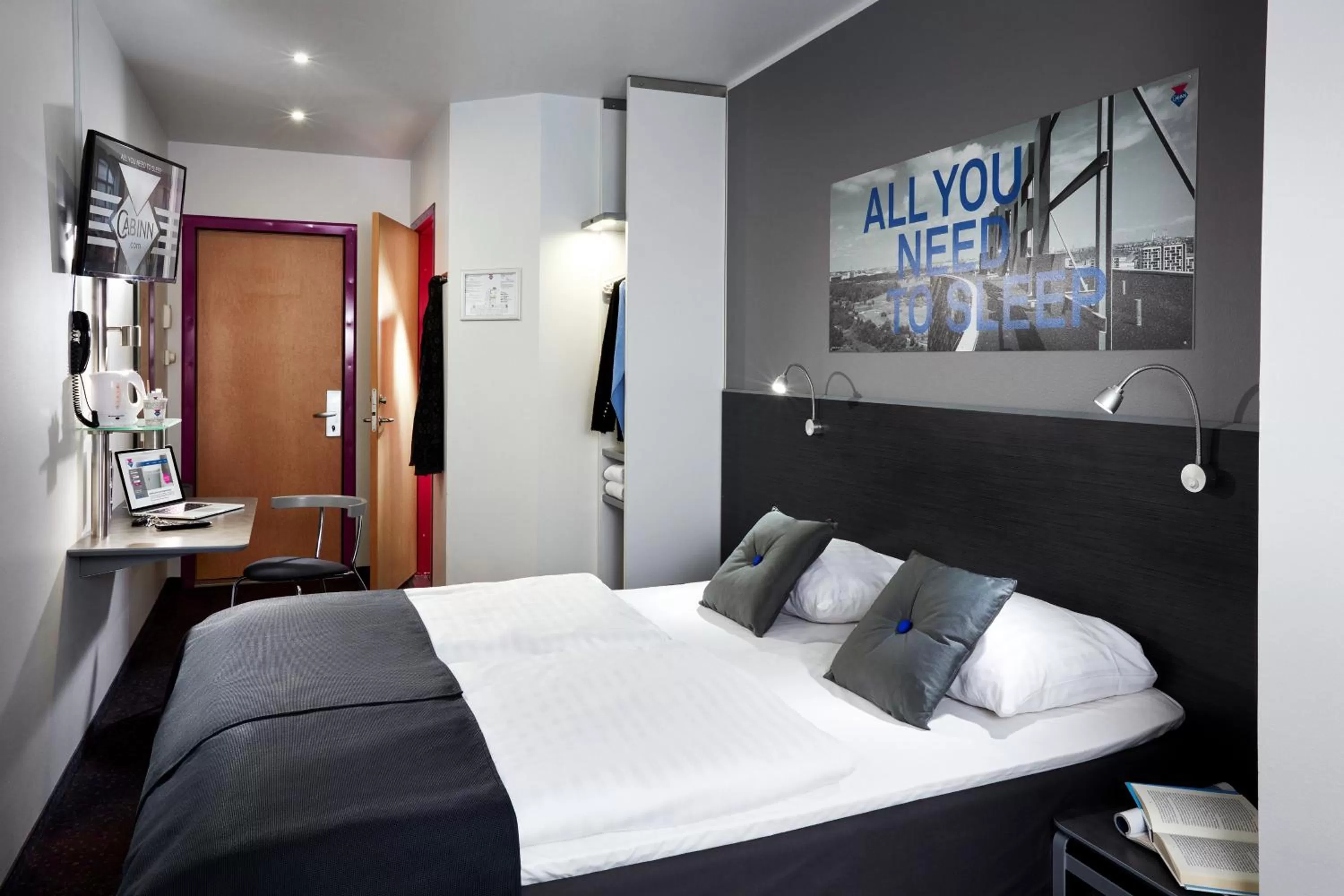 Bedroom, Bed in Cabinn Aarhus