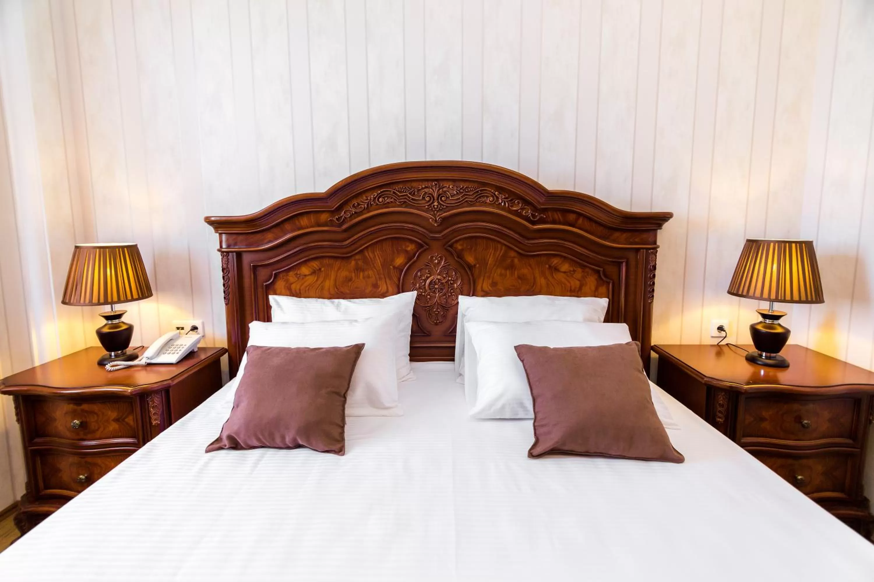 Bed in Elia Palace Hotel