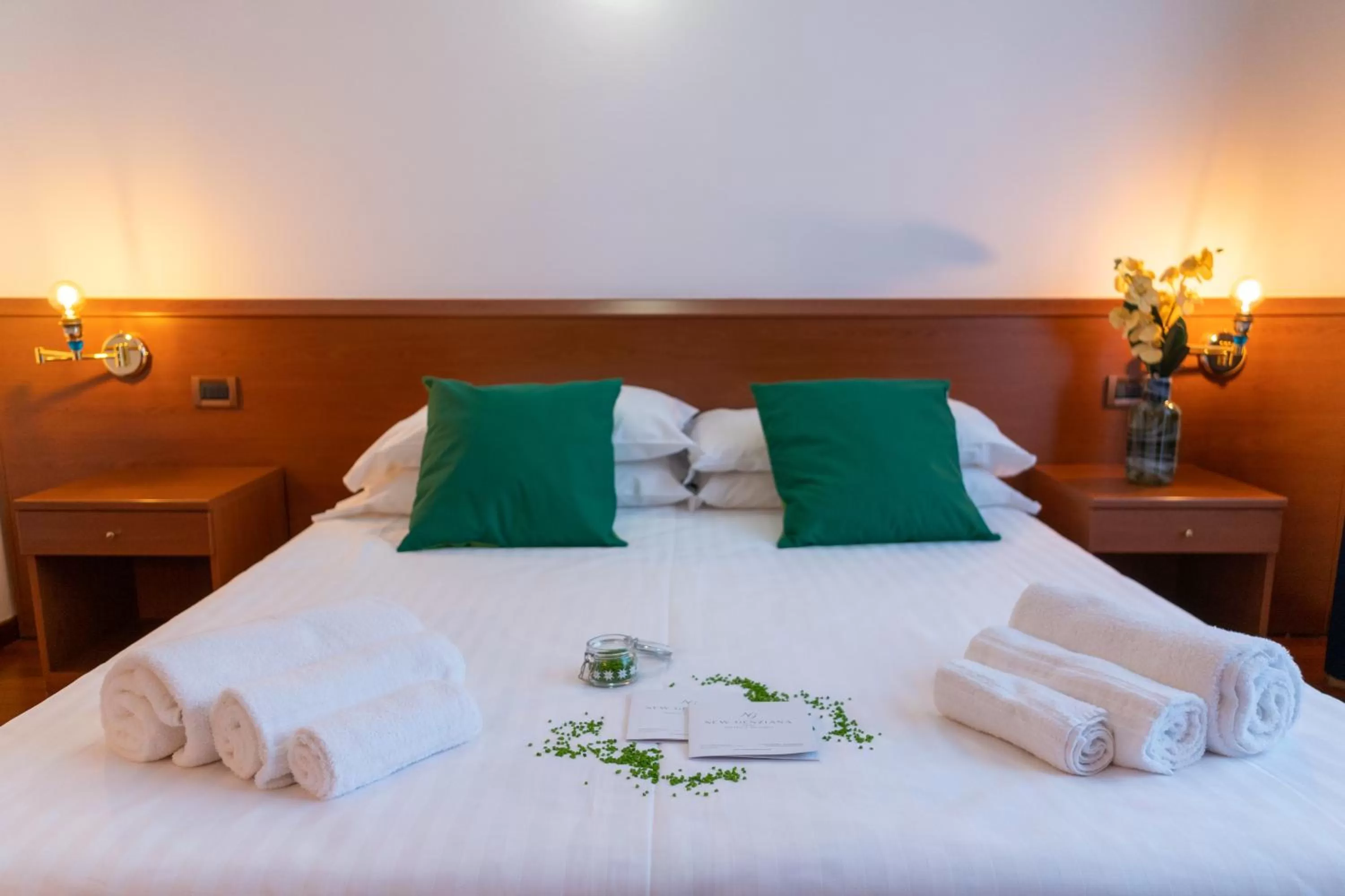 Bed in Hotel New Genziana