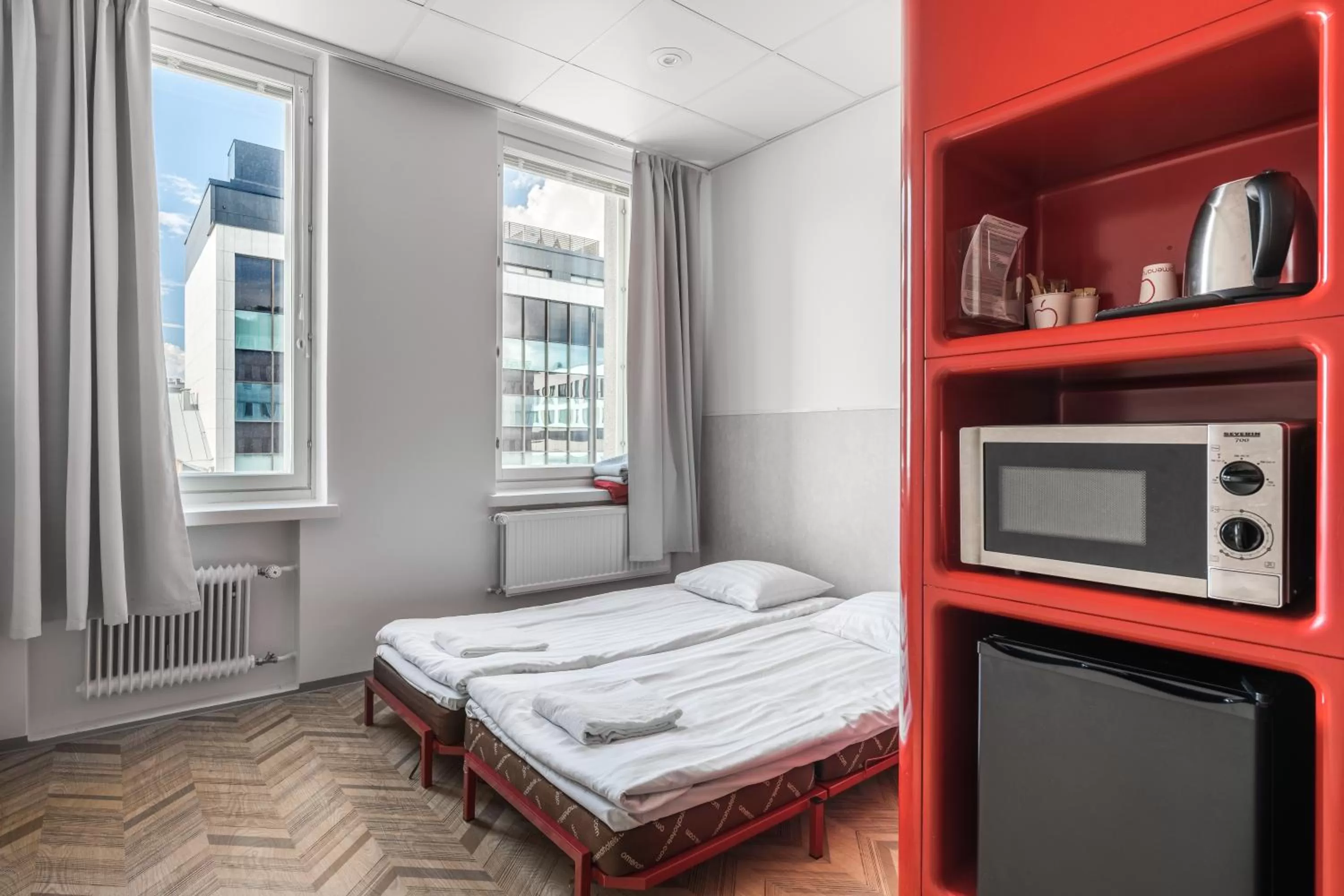 Bed in Omena Hotel Tampere