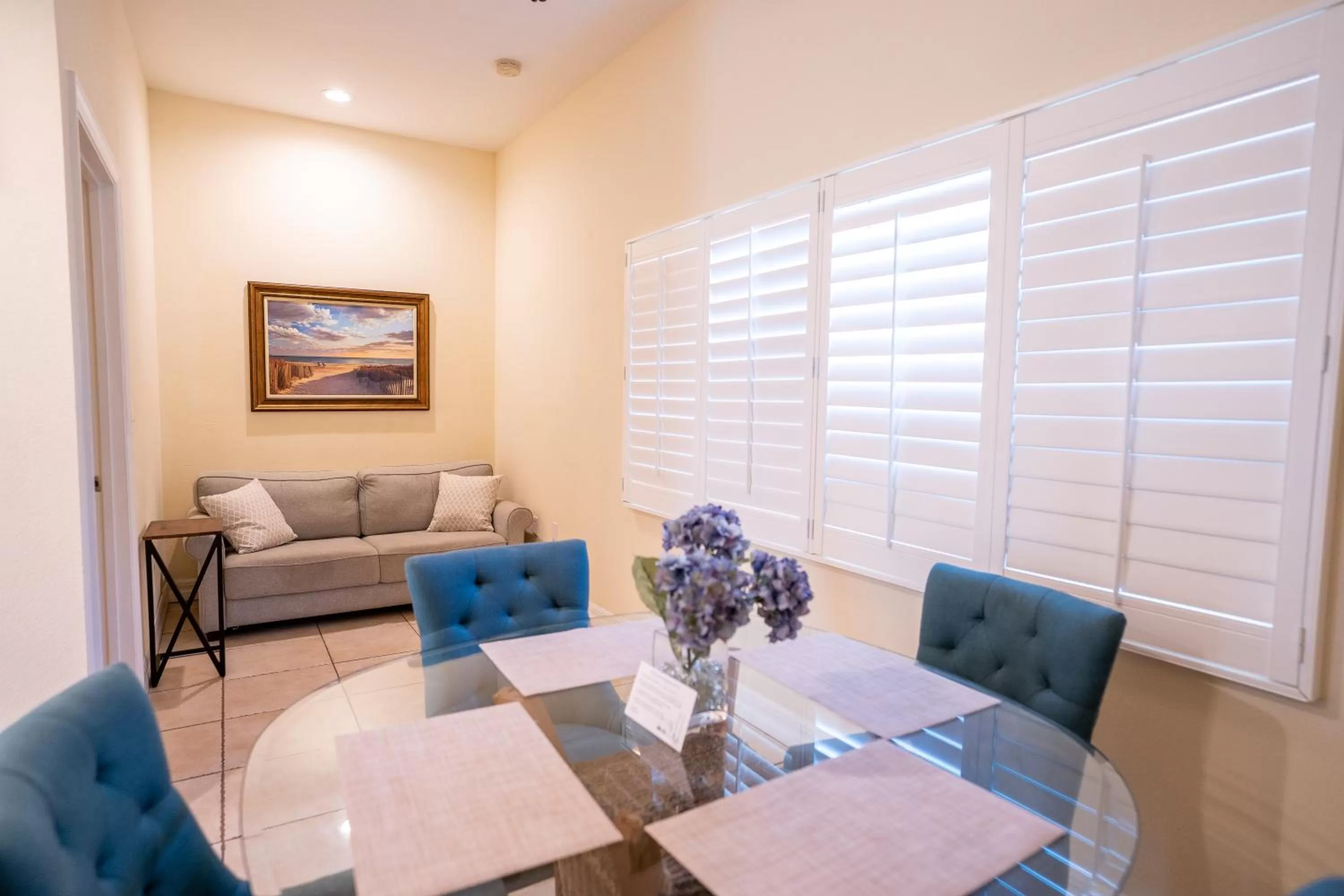 Living room in The Capri at Siesta