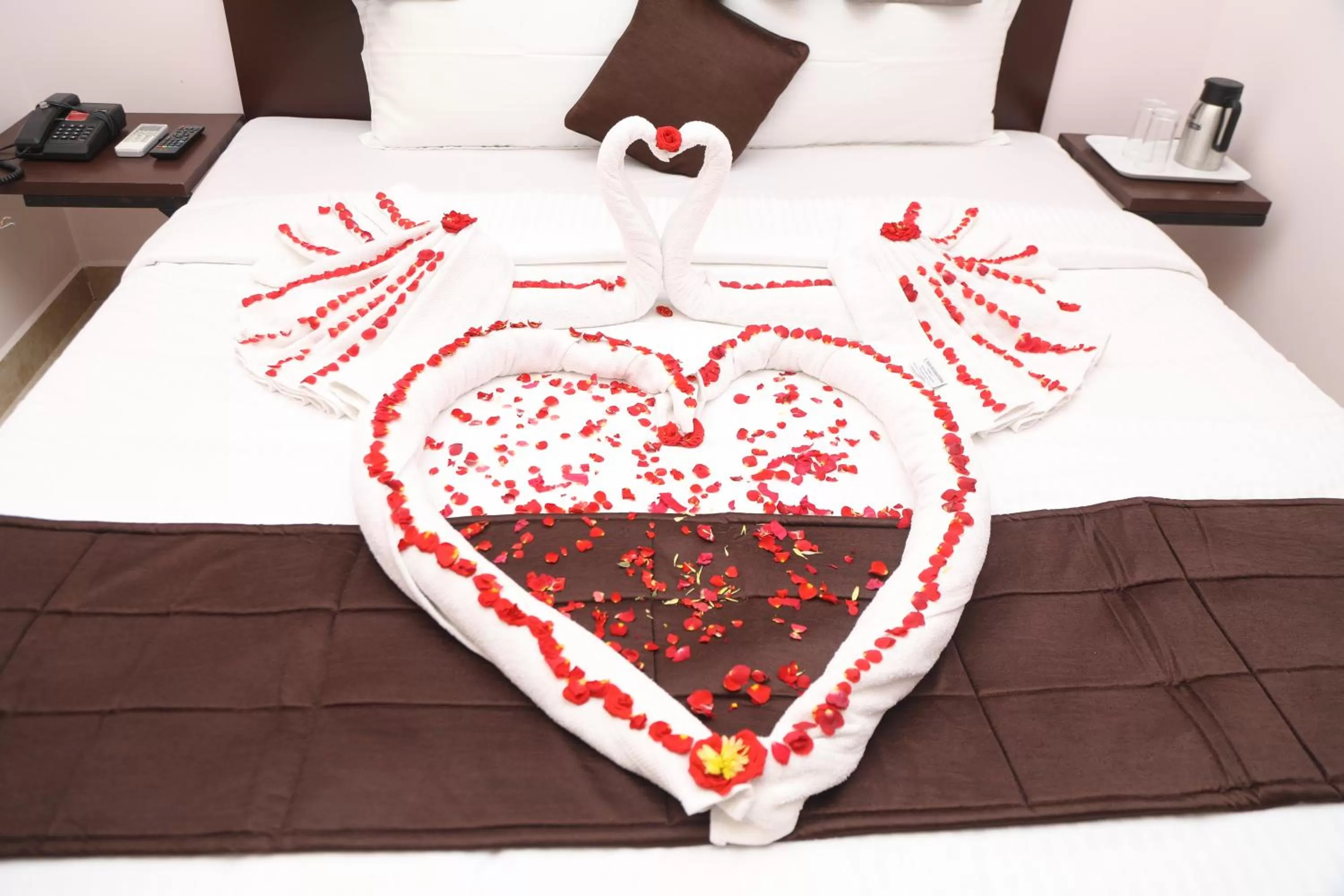 Bed in Hotel RK - Temple Stay