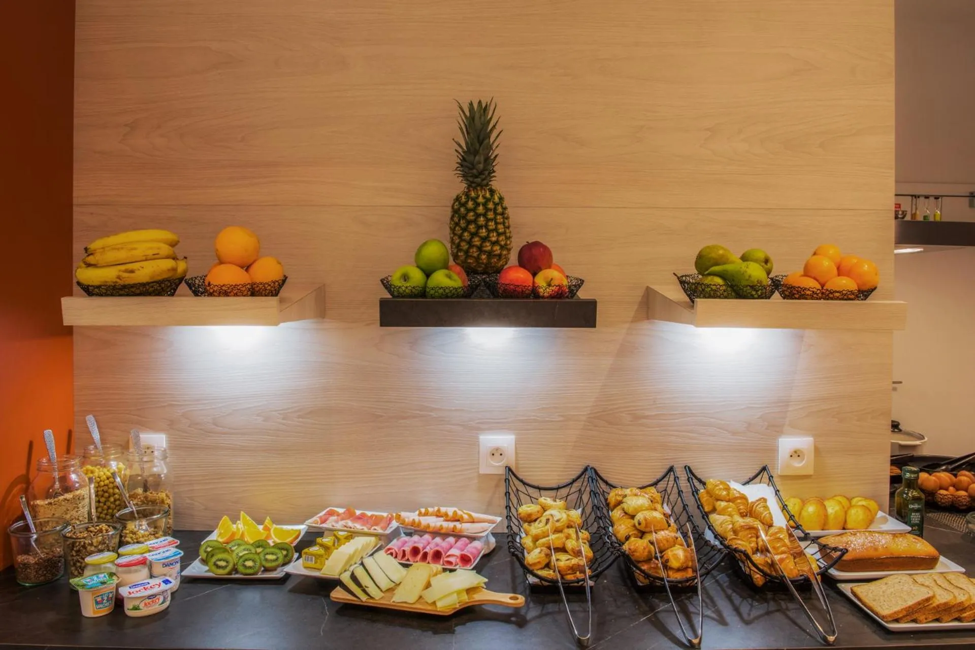 Buffet breakfast in Mercure Paris Pont de Levallois Neuilly