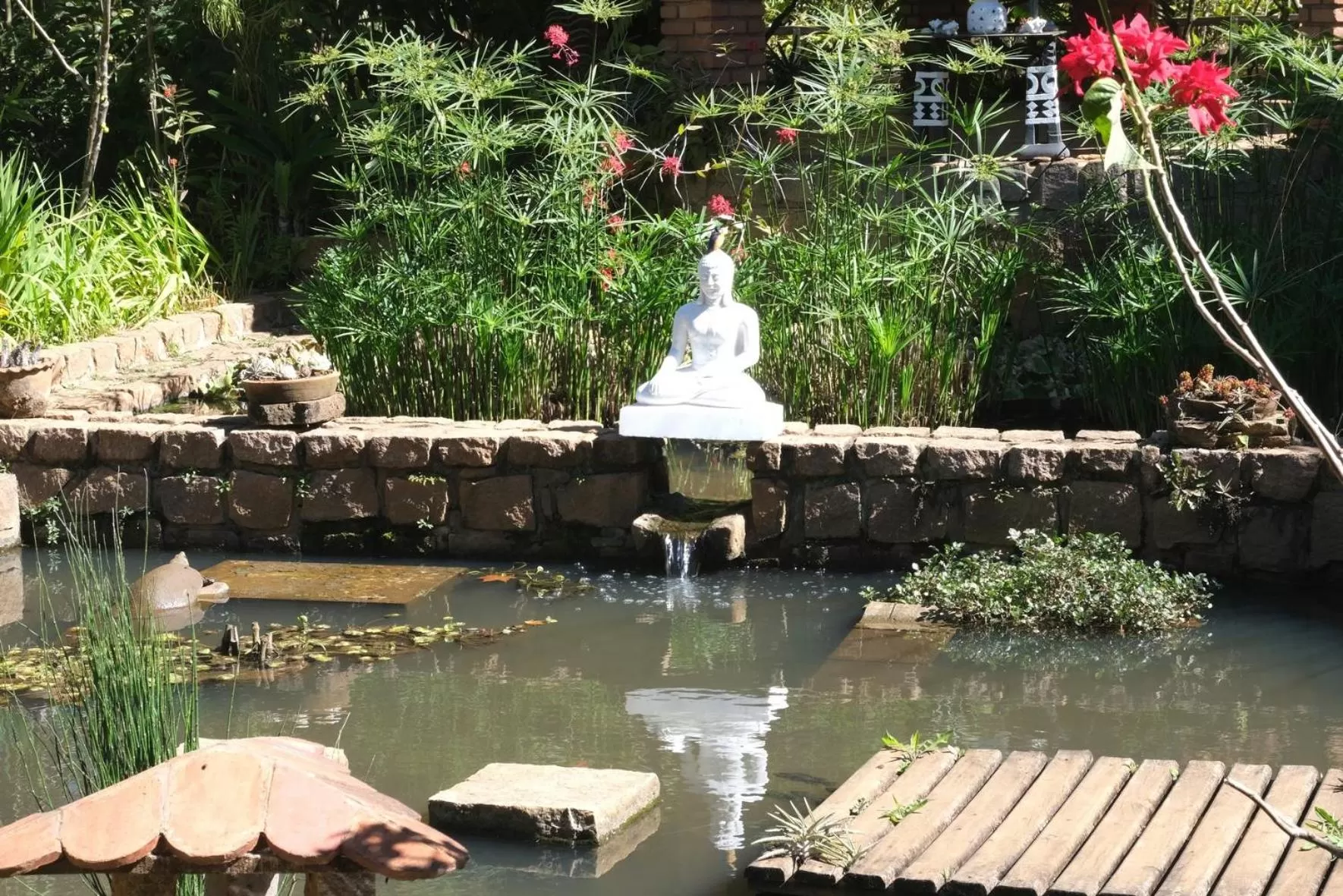 Garden in Eco Lodge Les Chambres Du Voyageur