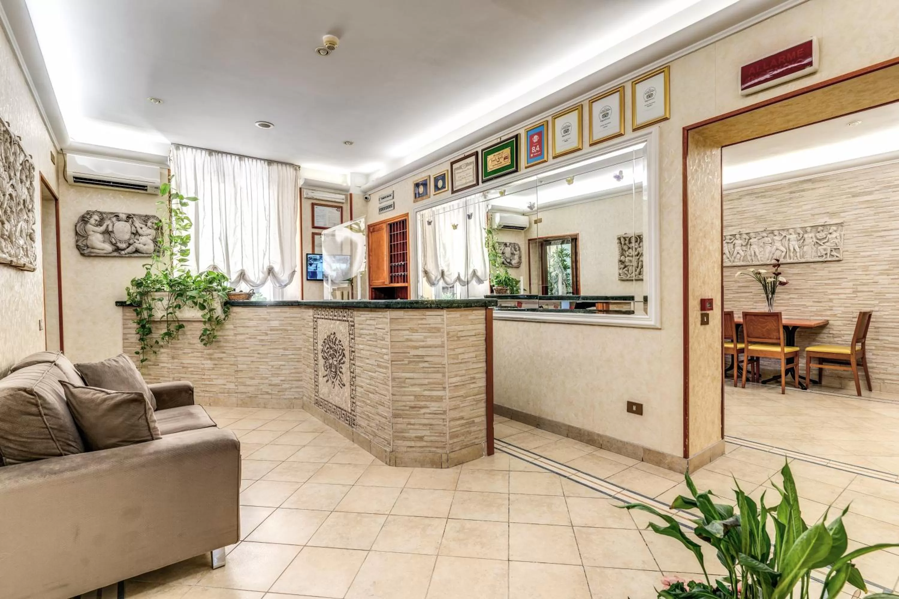 Lobby or reception in Hotel Orlanda