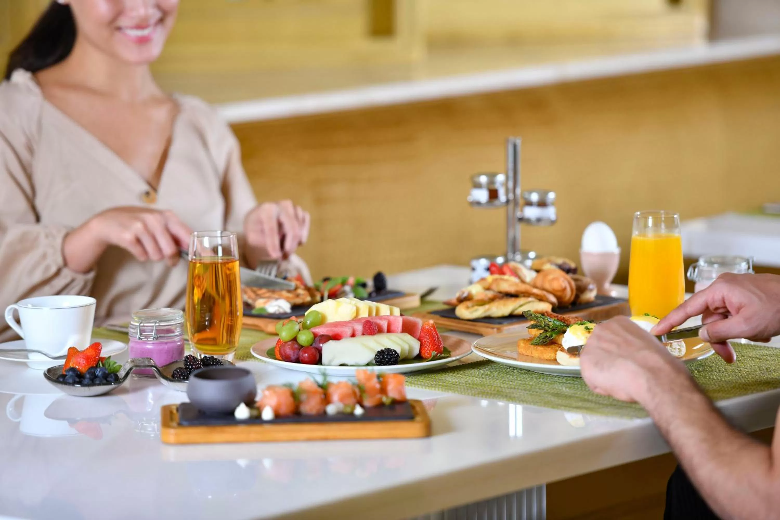 Breakfast in Marsa Malaz Kempinski, The Pearl