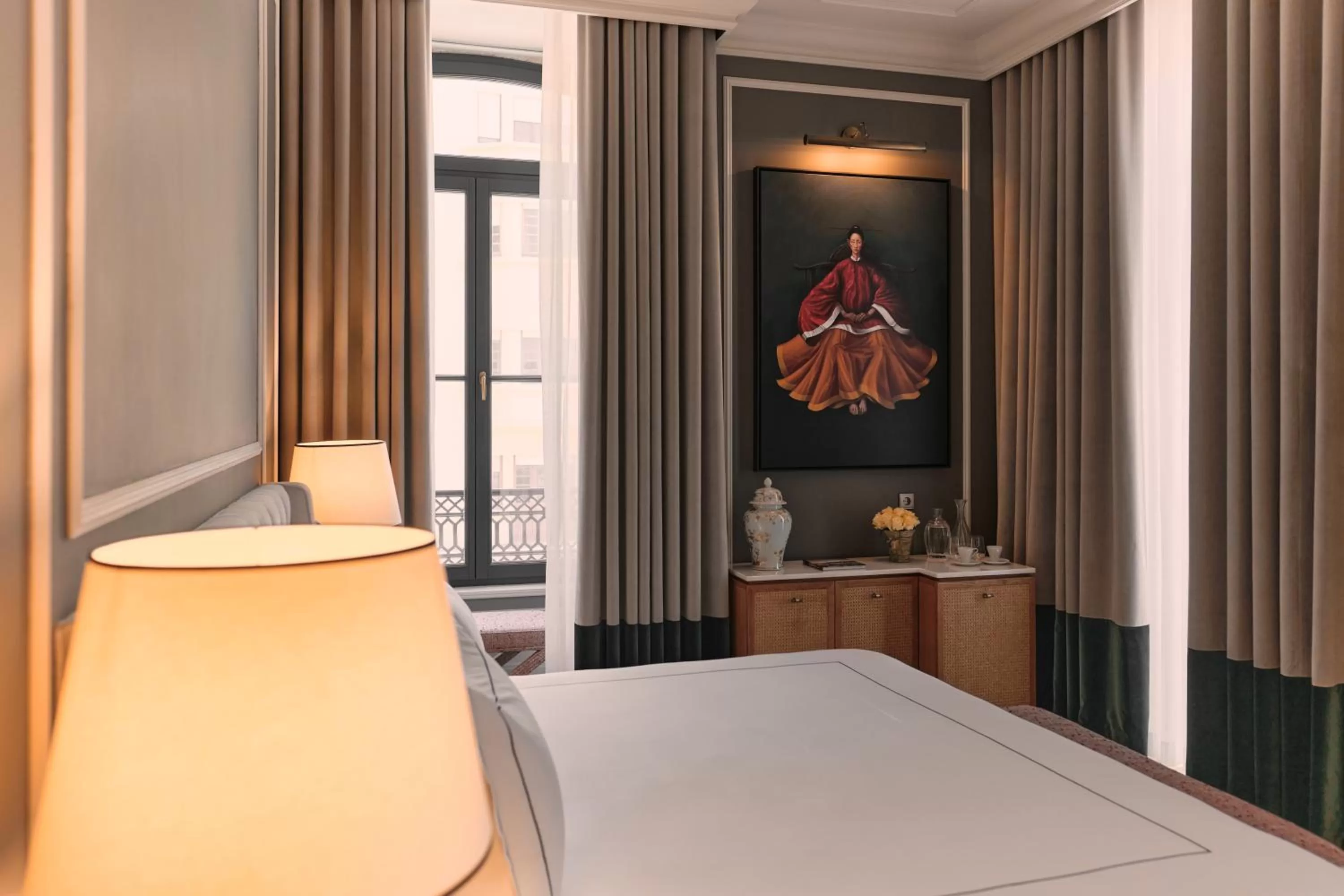 Decorative detail, Bed in GA Palace Hotel & Spa, a XIXth-Century Villa