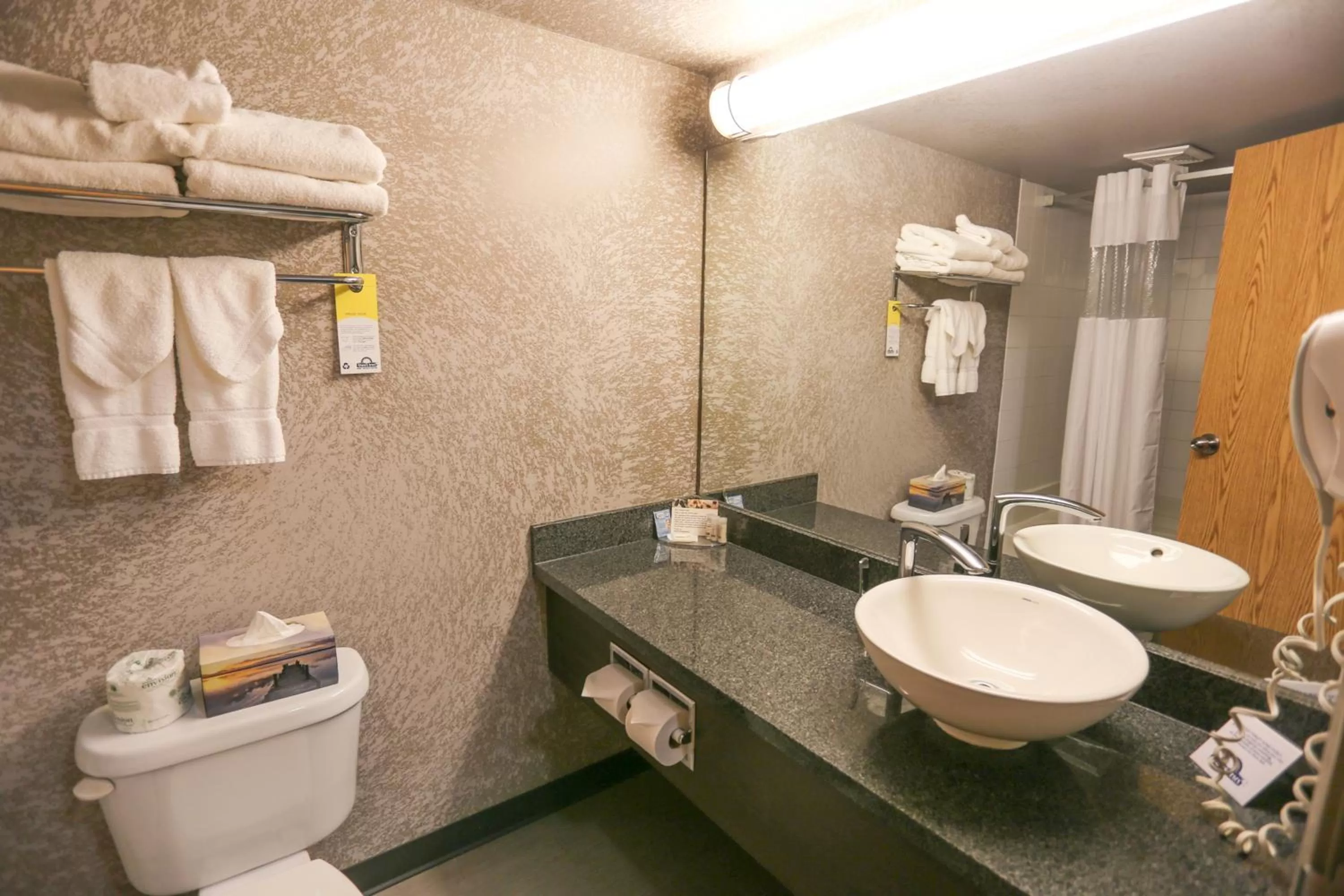 Bathroom in Days Inn by Wyndham Calgary Airport