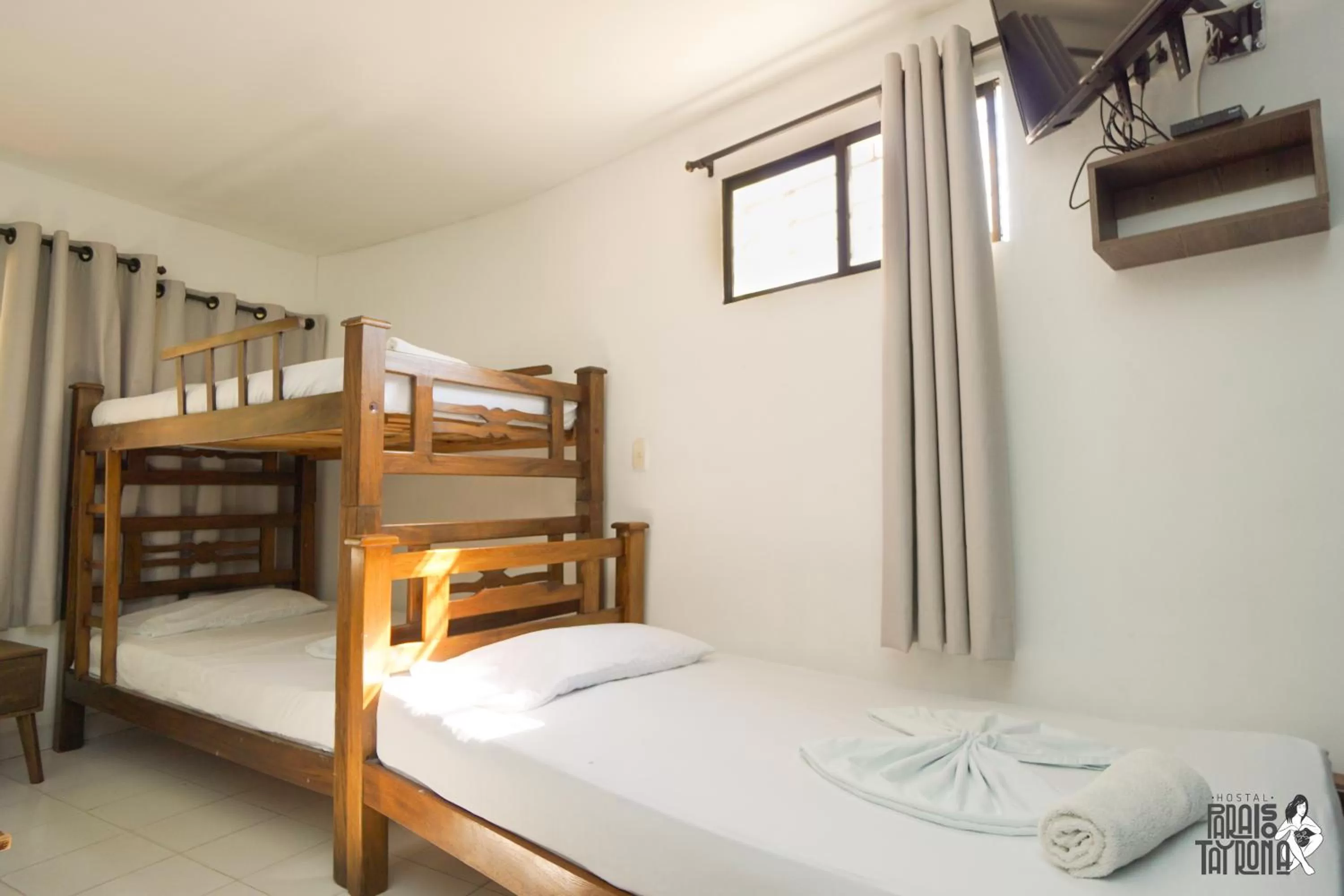 Bed, Bunk Bed in Hostal Paraiso Tayrona
