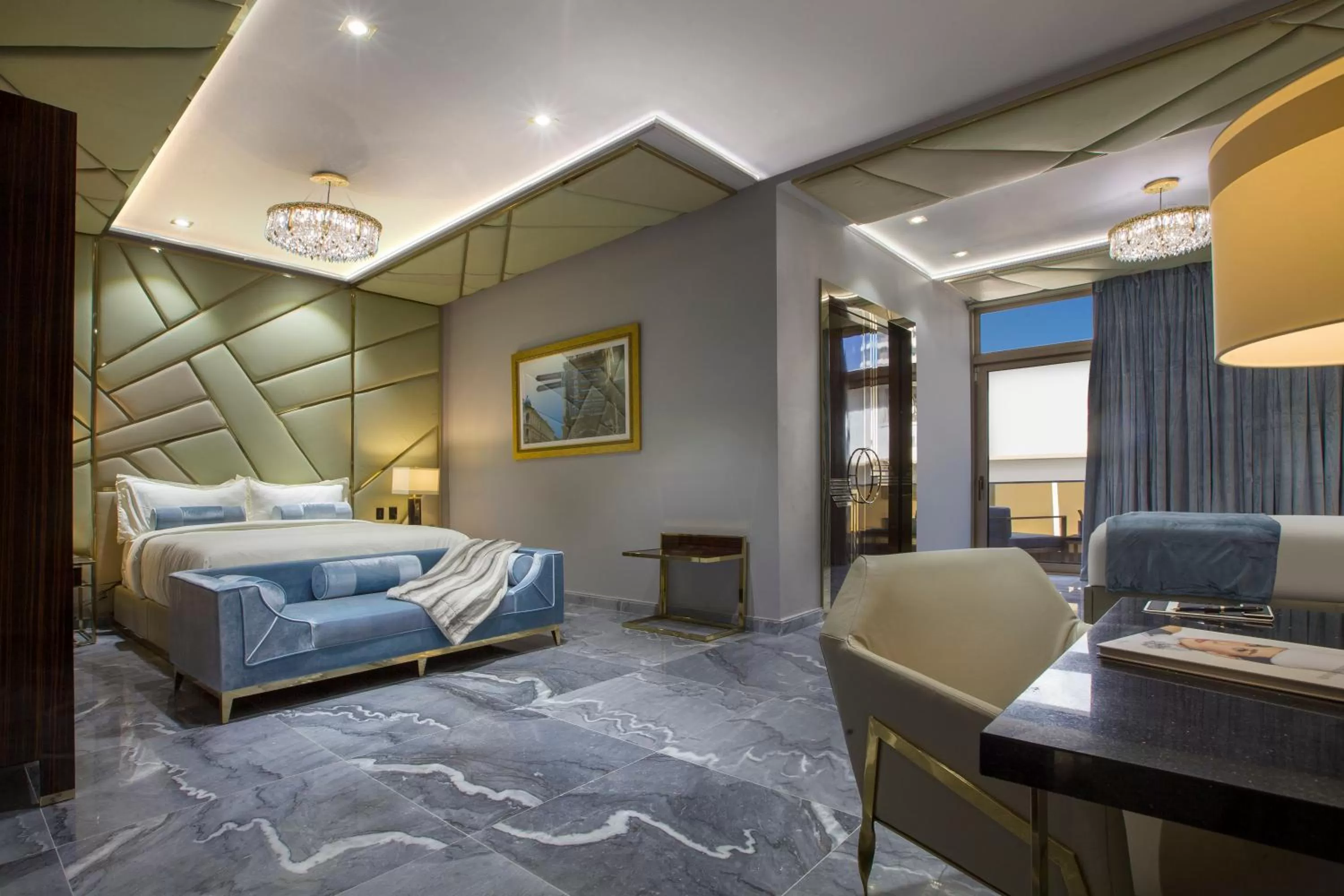 Balcony/Terrace, Bed in O:LV Fifty Five Hotel - Adults Only