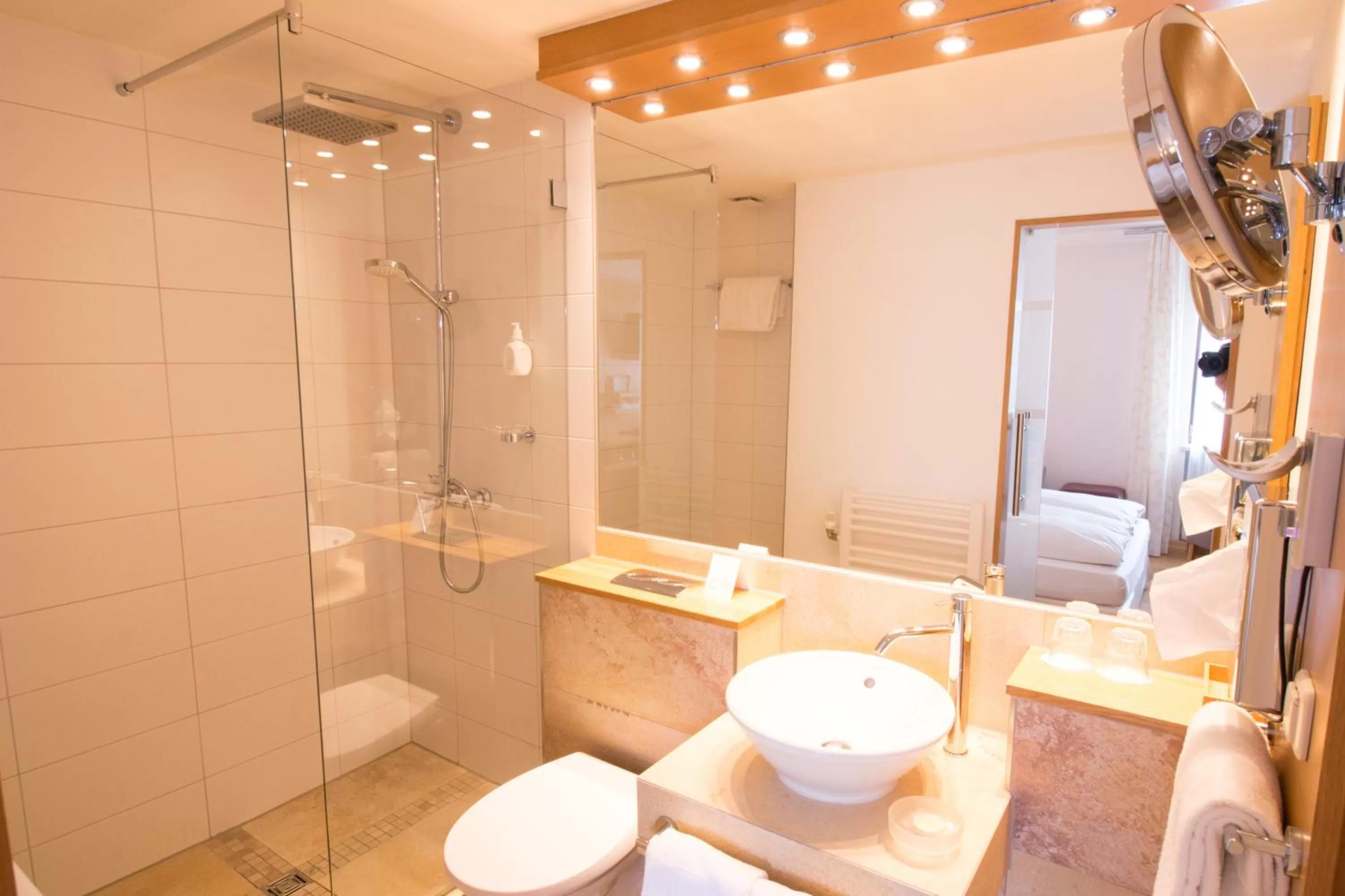 Bathroom in Romantik Hotel Hirschen