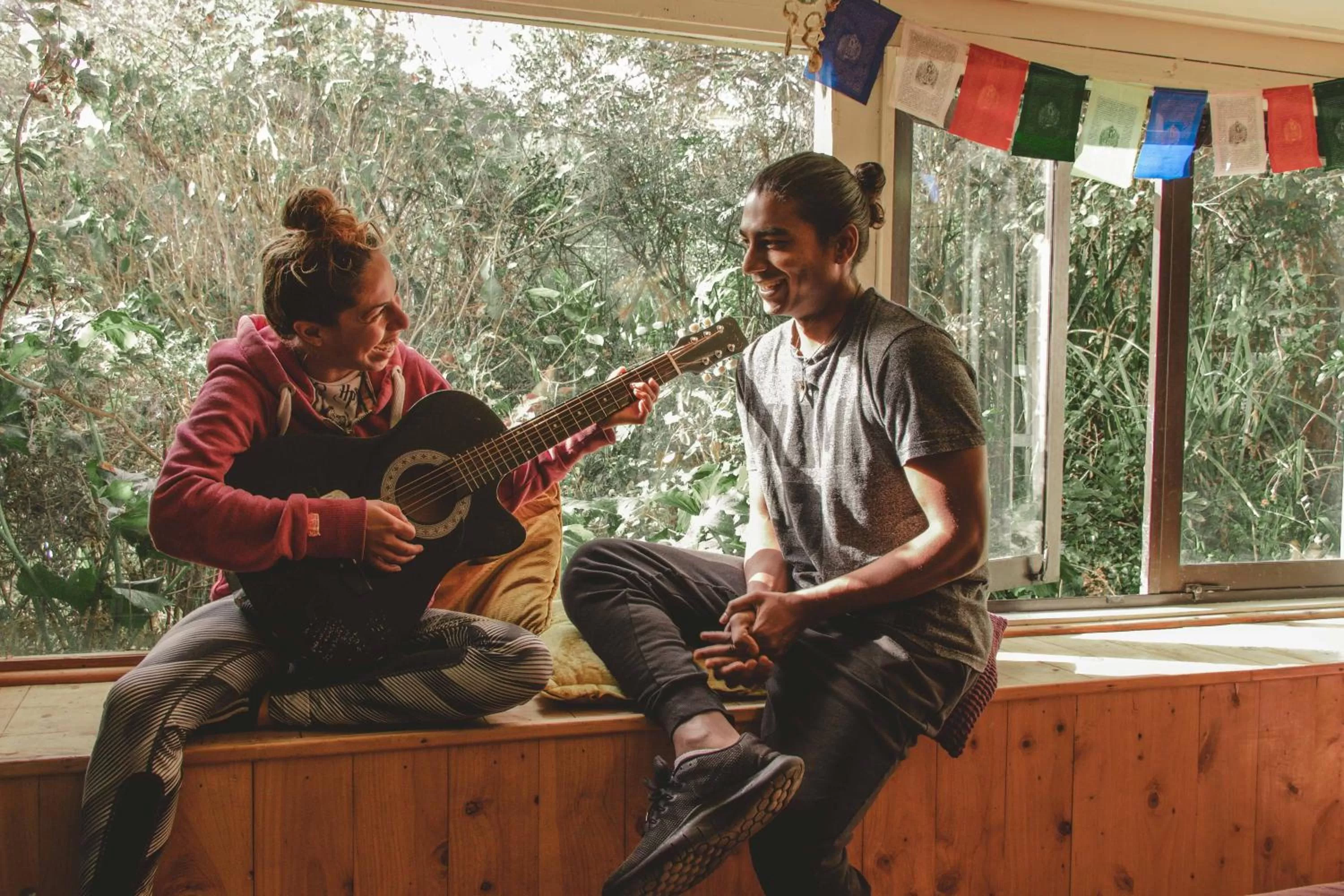 group of guests in Kawai Purapura Yoga Retreat Centre