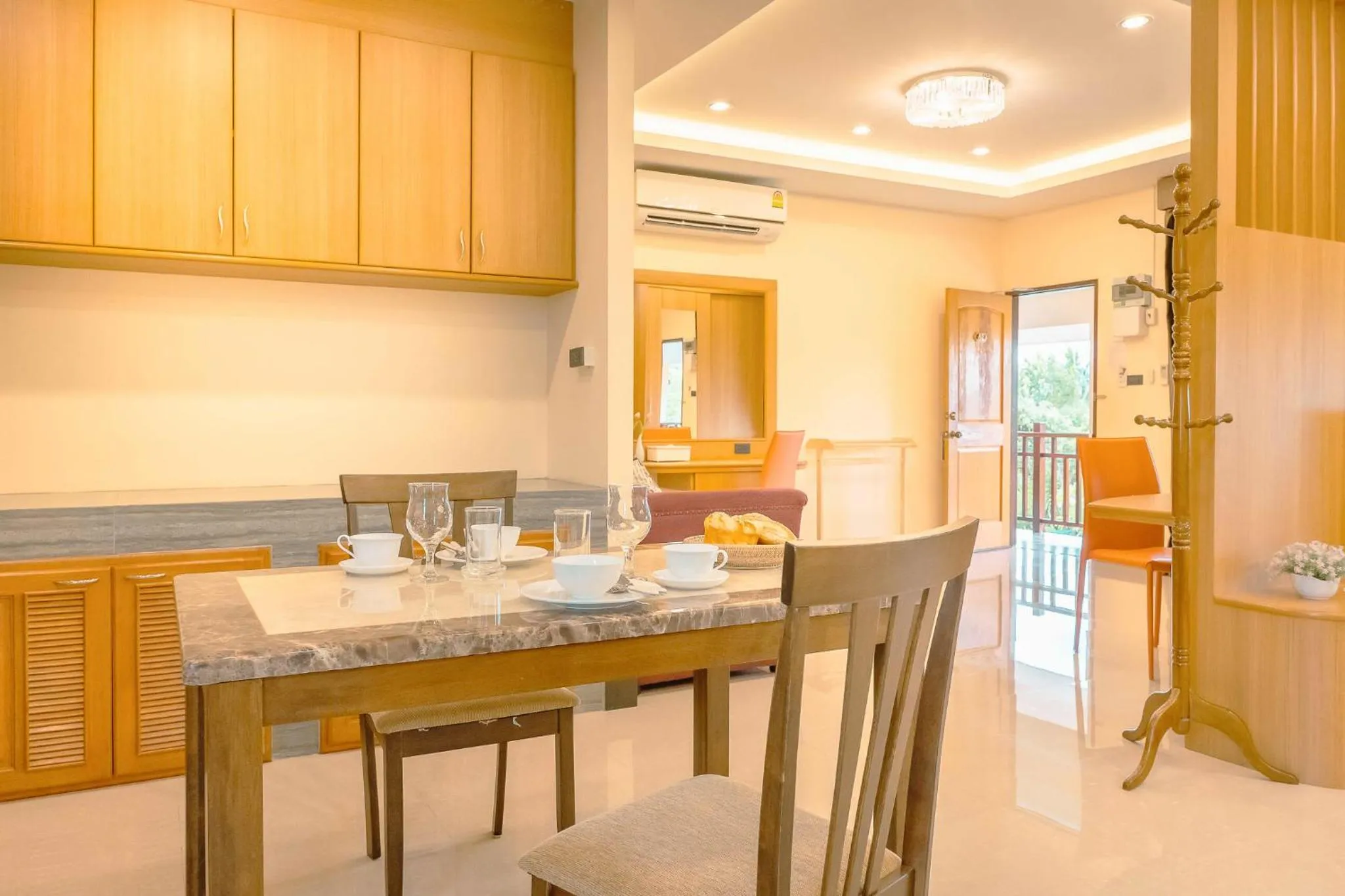 Seating area in AU Place Hotel