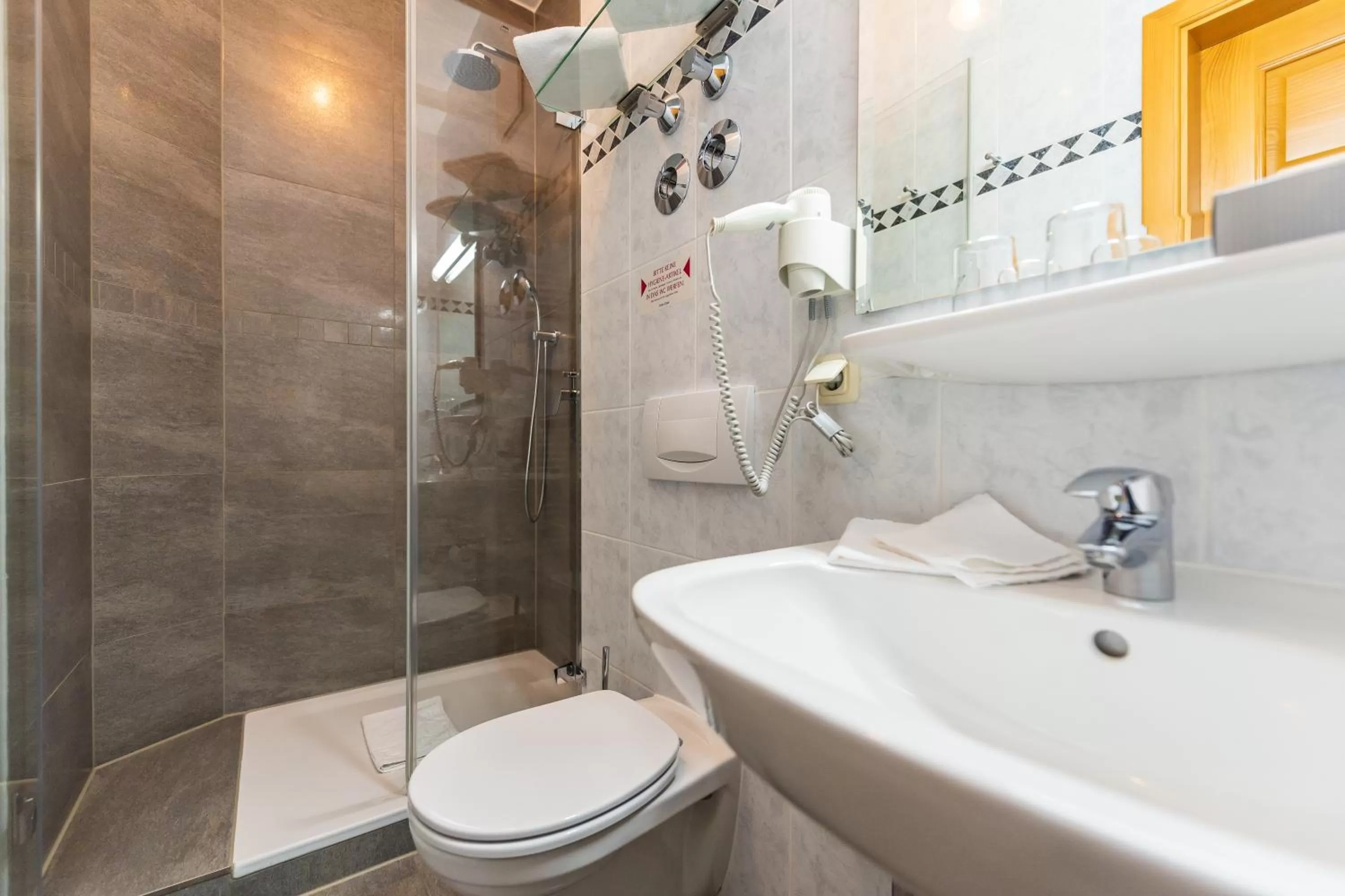 Shower, Bathroom in Hotel Garni Getreuer Eckart