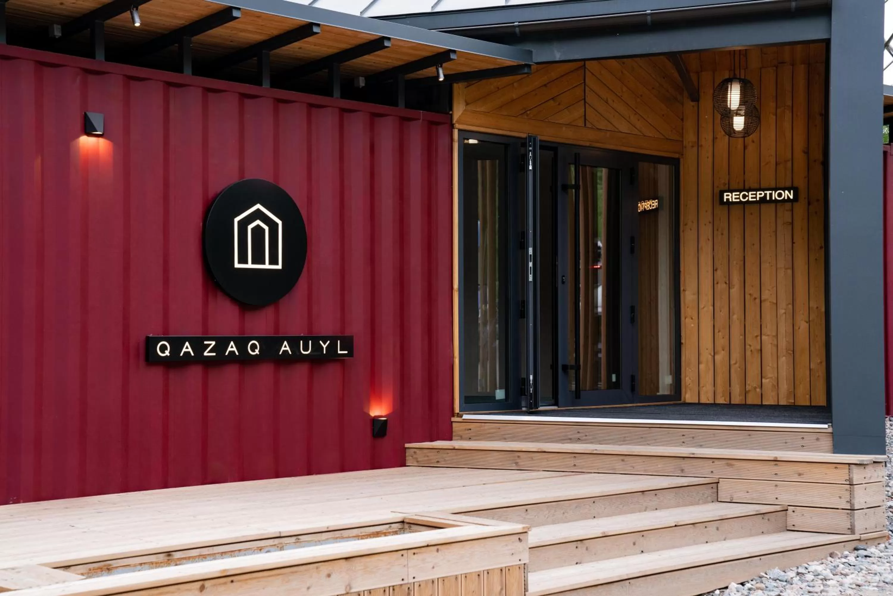 Facade/entrance in Qazaq Auyl Eco Hotel