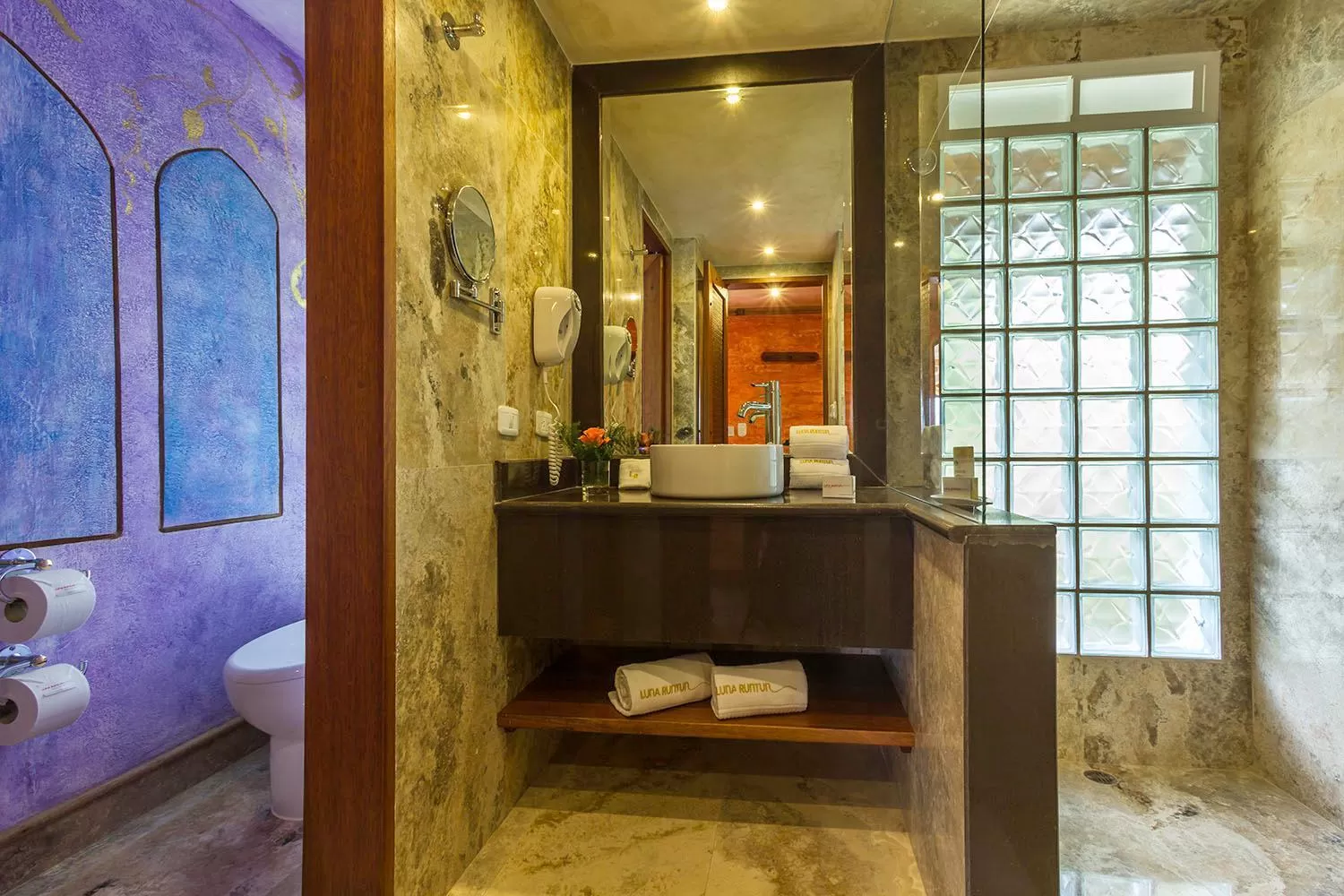 Shower, Bathroom in Luna Volcán, Adventure SPA